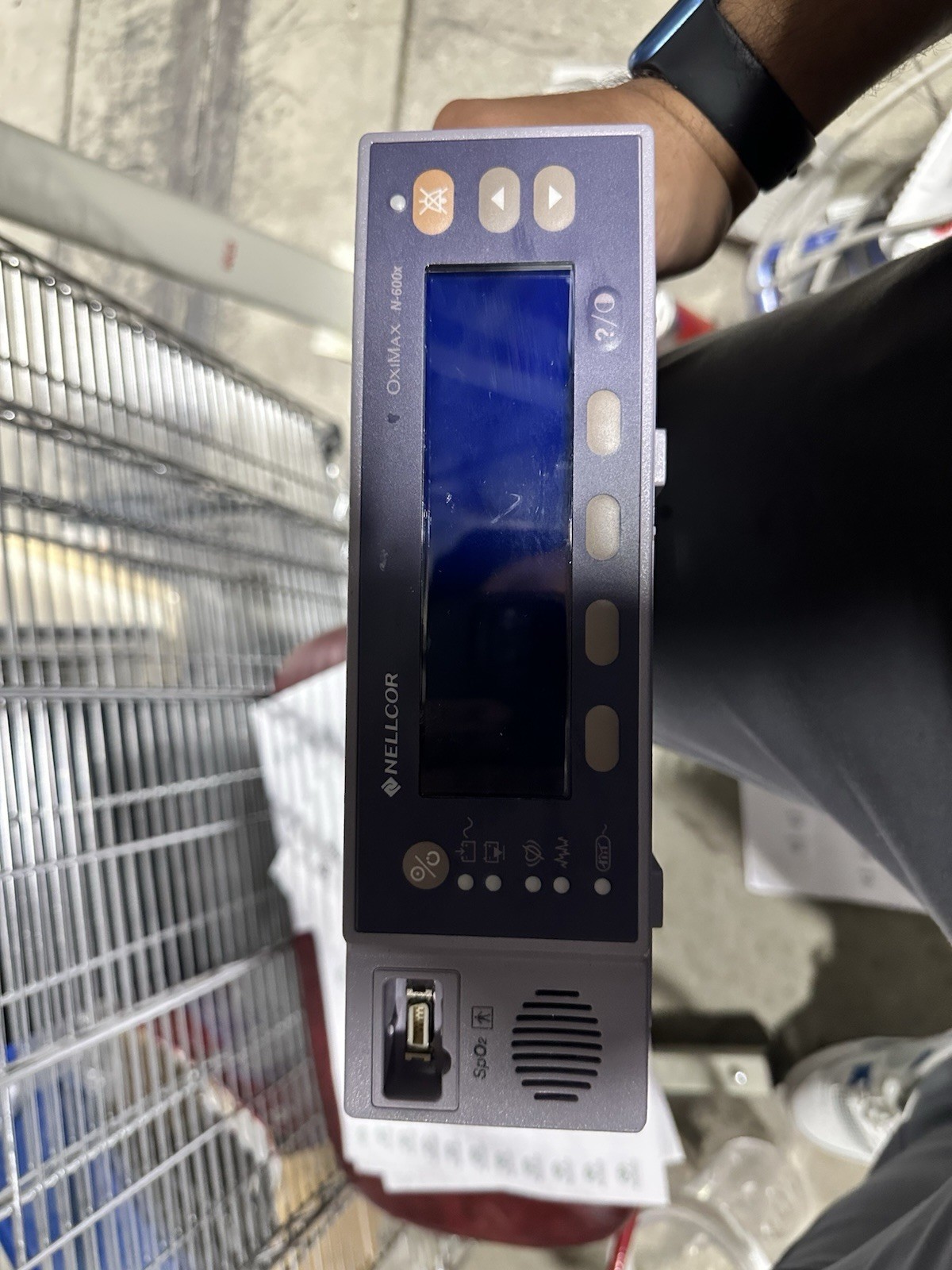 Nellcor OxiMax N-600x SpO2 Patient Monitor Cart Mounted Digital