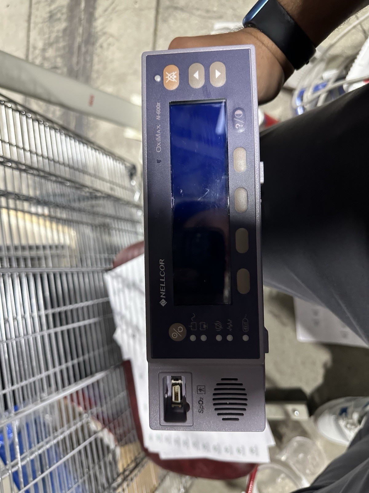 Nellcor OxiMax N-600x SpO2 Patient Monitor Cart Mounted Digital