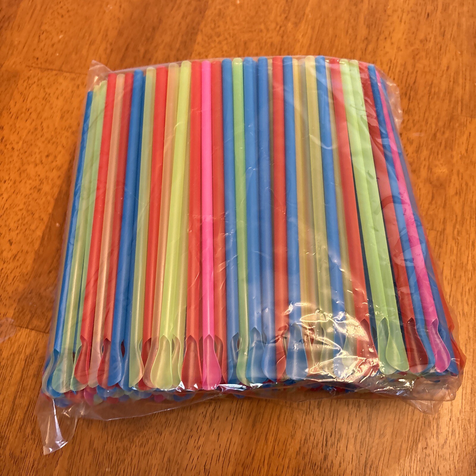 Choice 8” Super Jumbo Unwrapped Spoon Straw 400 Count