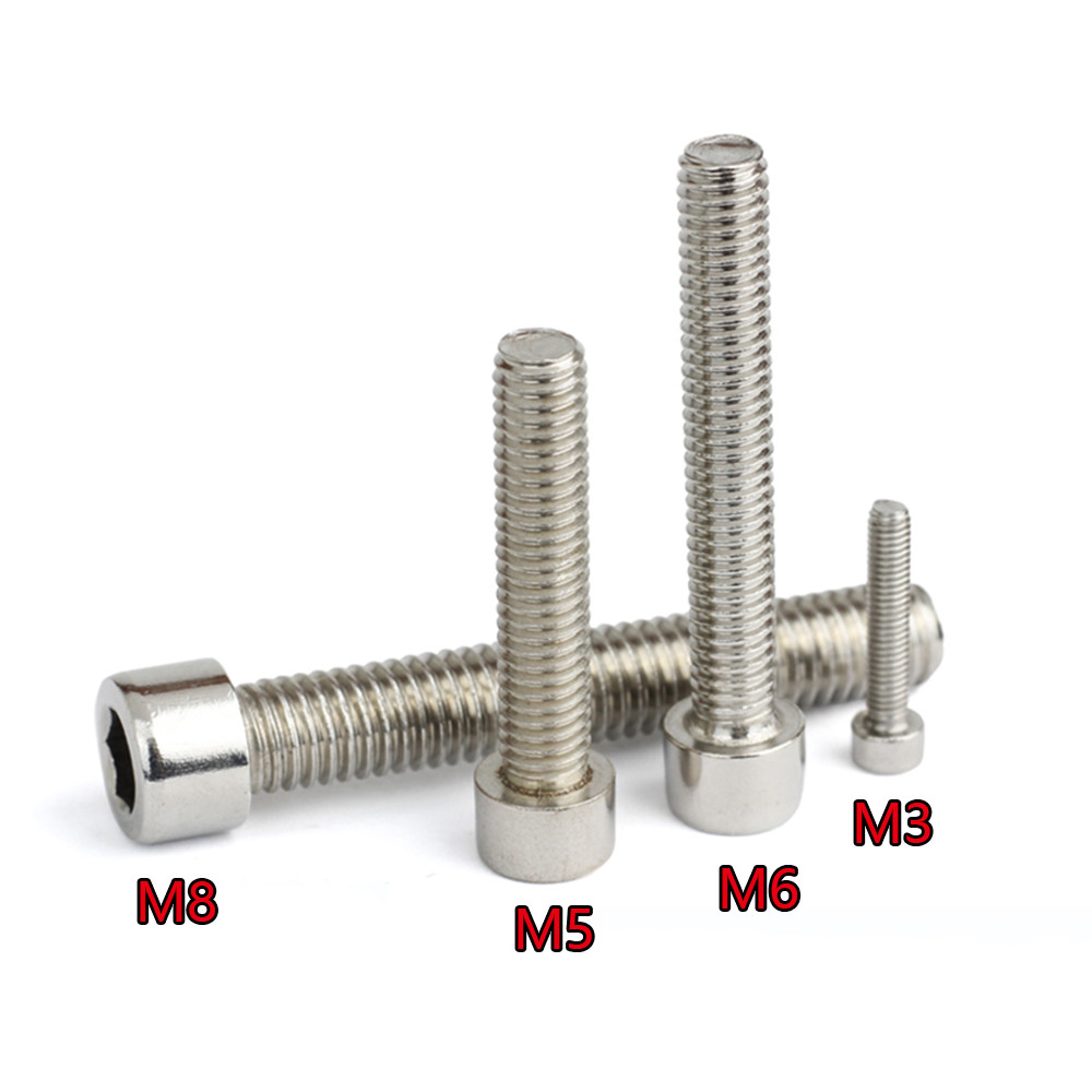 10/20/50/100x M3 M5 M6 M8 Allen Hex Socket Cap Head Screws Bolts Stainless Steel