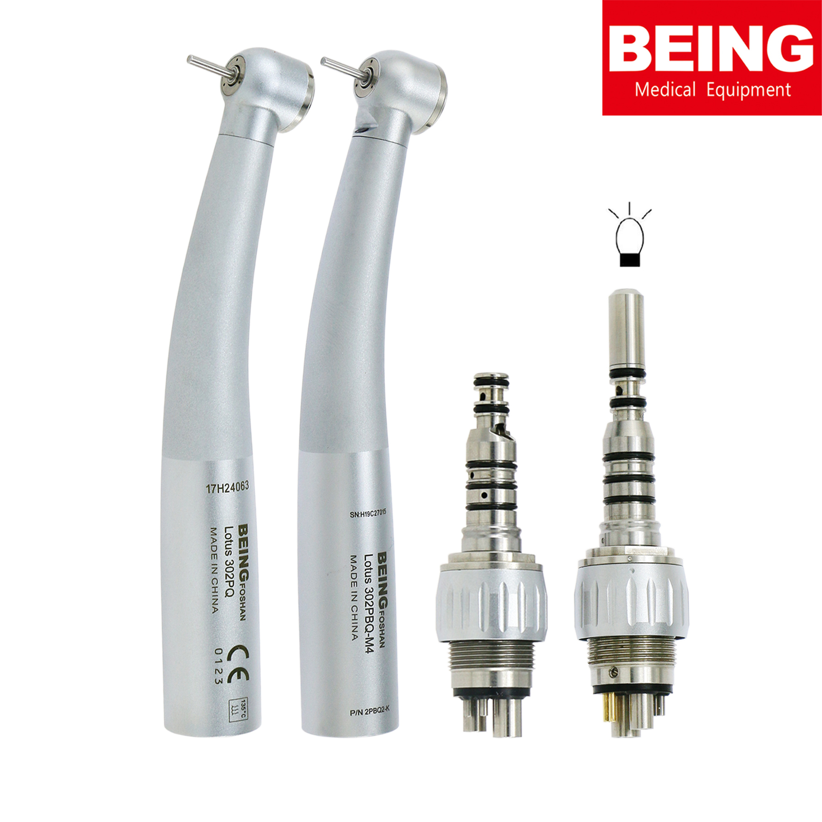 US BEING Dental High Speed Turbine Fiber Optic Handpiece fit KaVo Coupler 4/6H