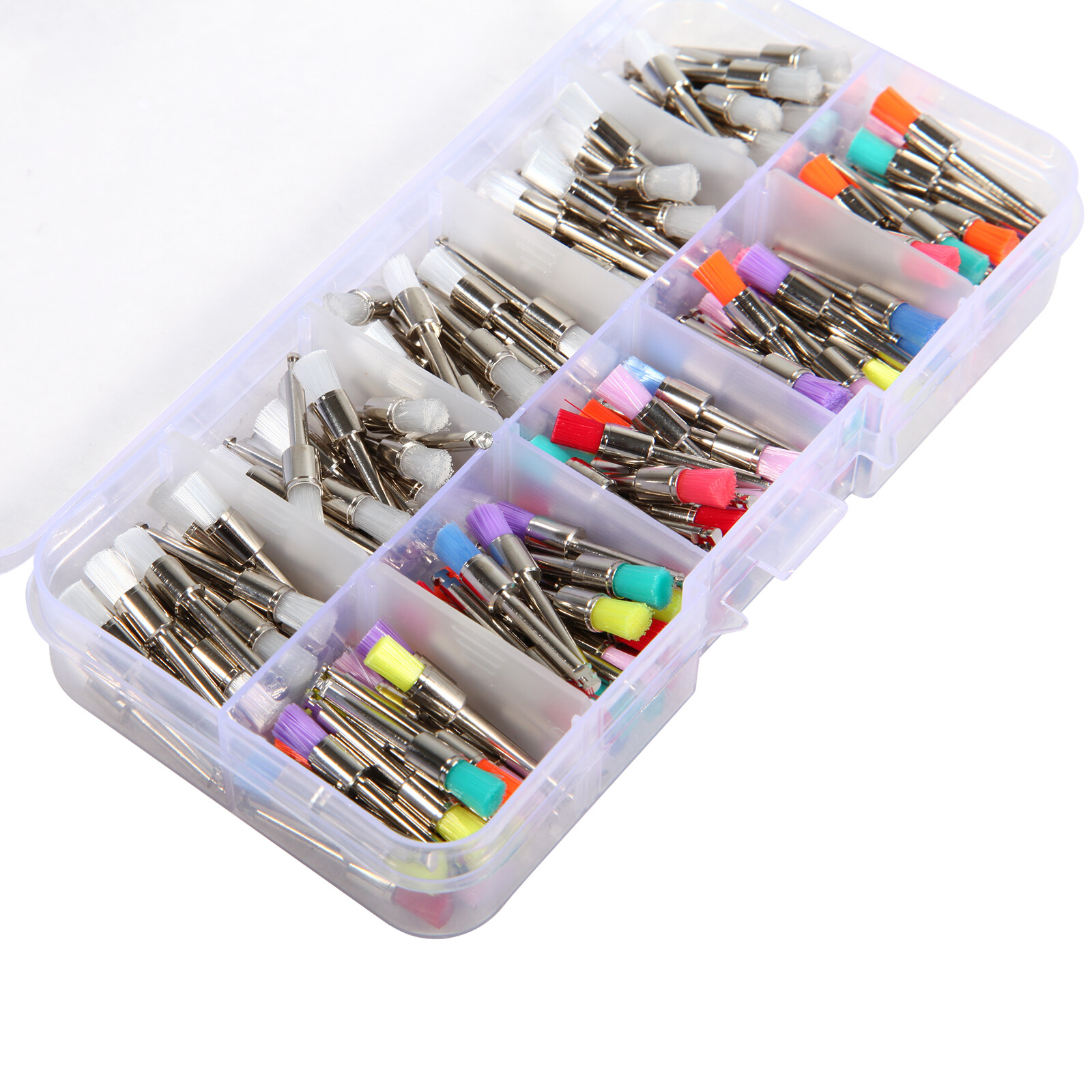 200 pcs Dental Teeth Prophy Brushes Polishing Tapered Latch Type Mixed 2.35mm po