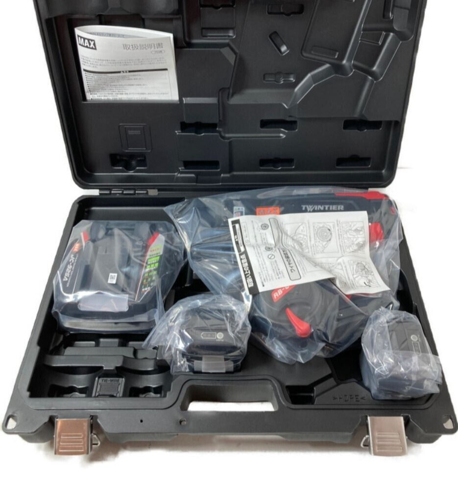 MAX RB610T Rebar Tier Tying Machine 2 Batteries,Charger RB-610T-B2C Twintier NEW