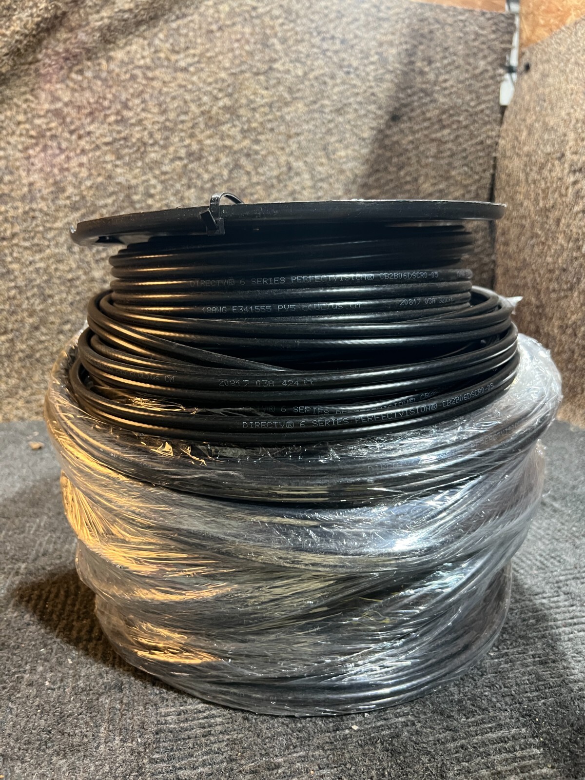 Perfect Vision Dual Coaxial Cable Black Solid Copper CB2B06DSCR0-05 700FT 18AWG