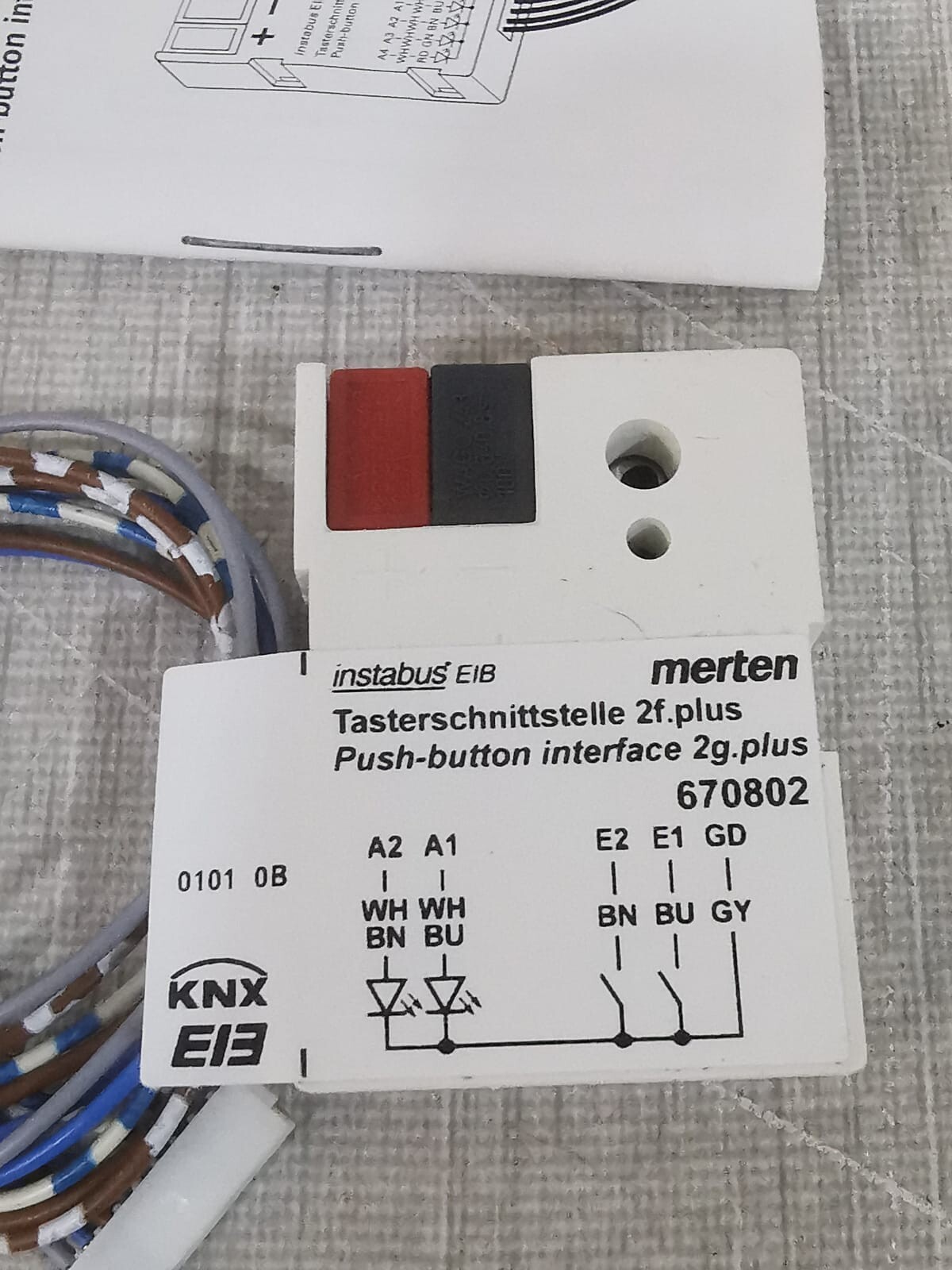 LOT 2 pcs MERTEN 670802 Test Sensor KNX