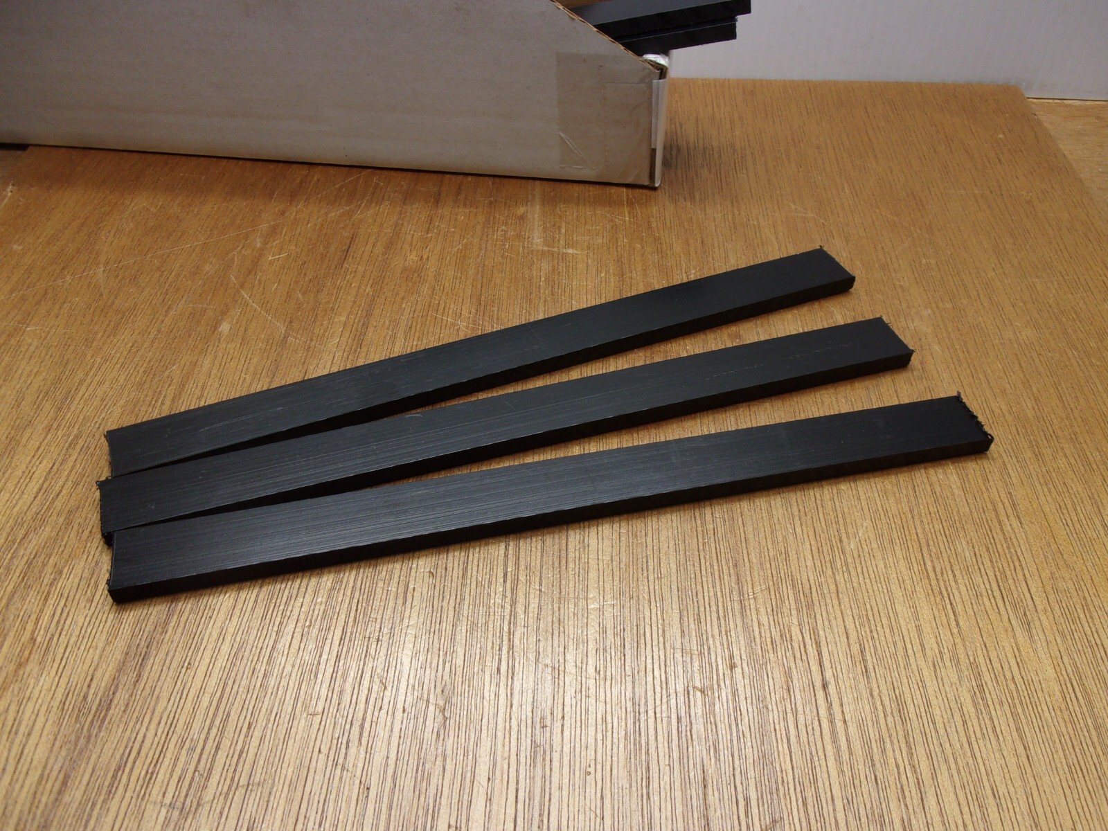 (Qty.3) 1/4″ X 3/4″ X 10″ Tivar UHMW PE Polyethylene Flat Plate Bar Stock Black