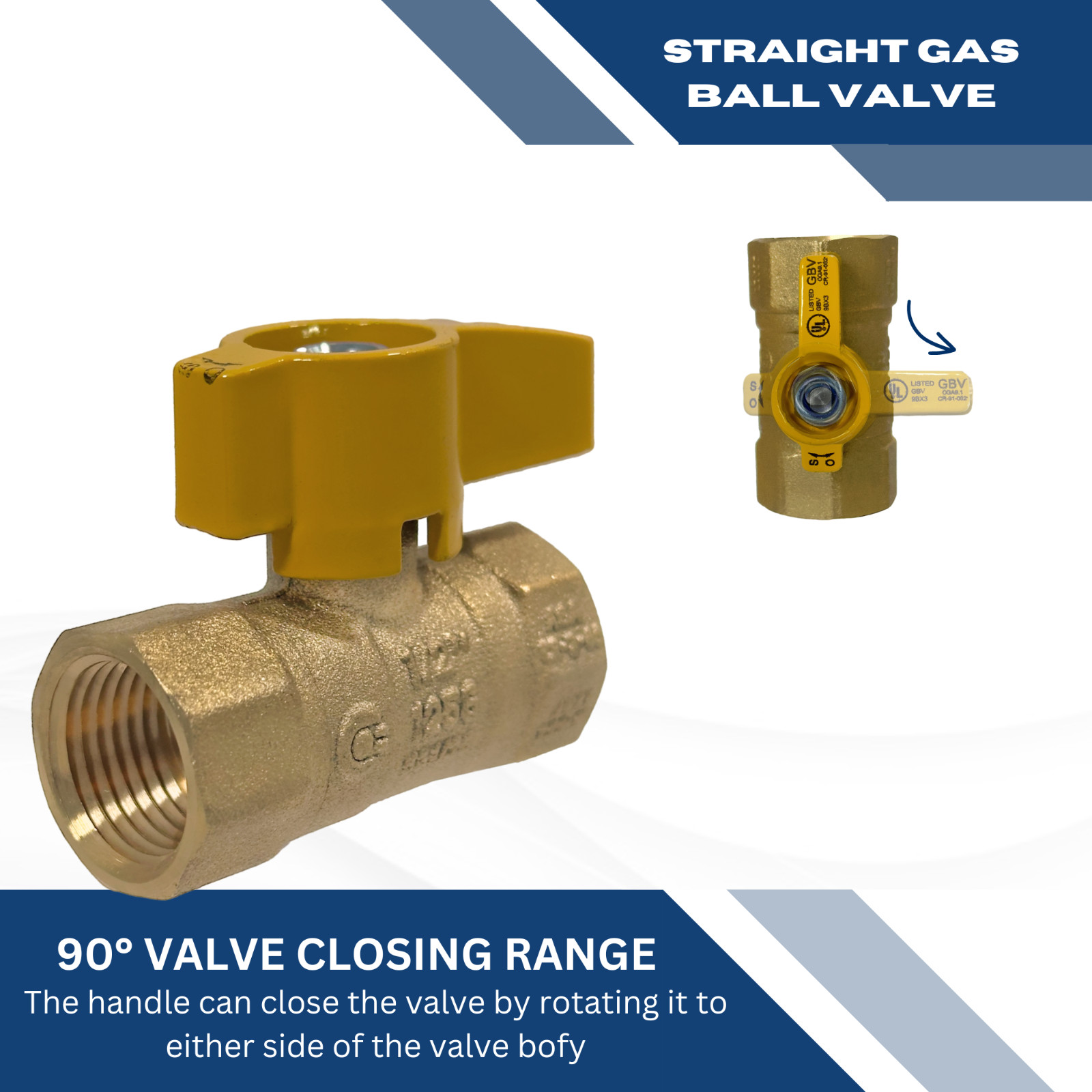 50) 1/2″ IPS BRASS GAS VALVE, CSA APPROVED 1/4 TURN – PROPANE, NATURAL GAS