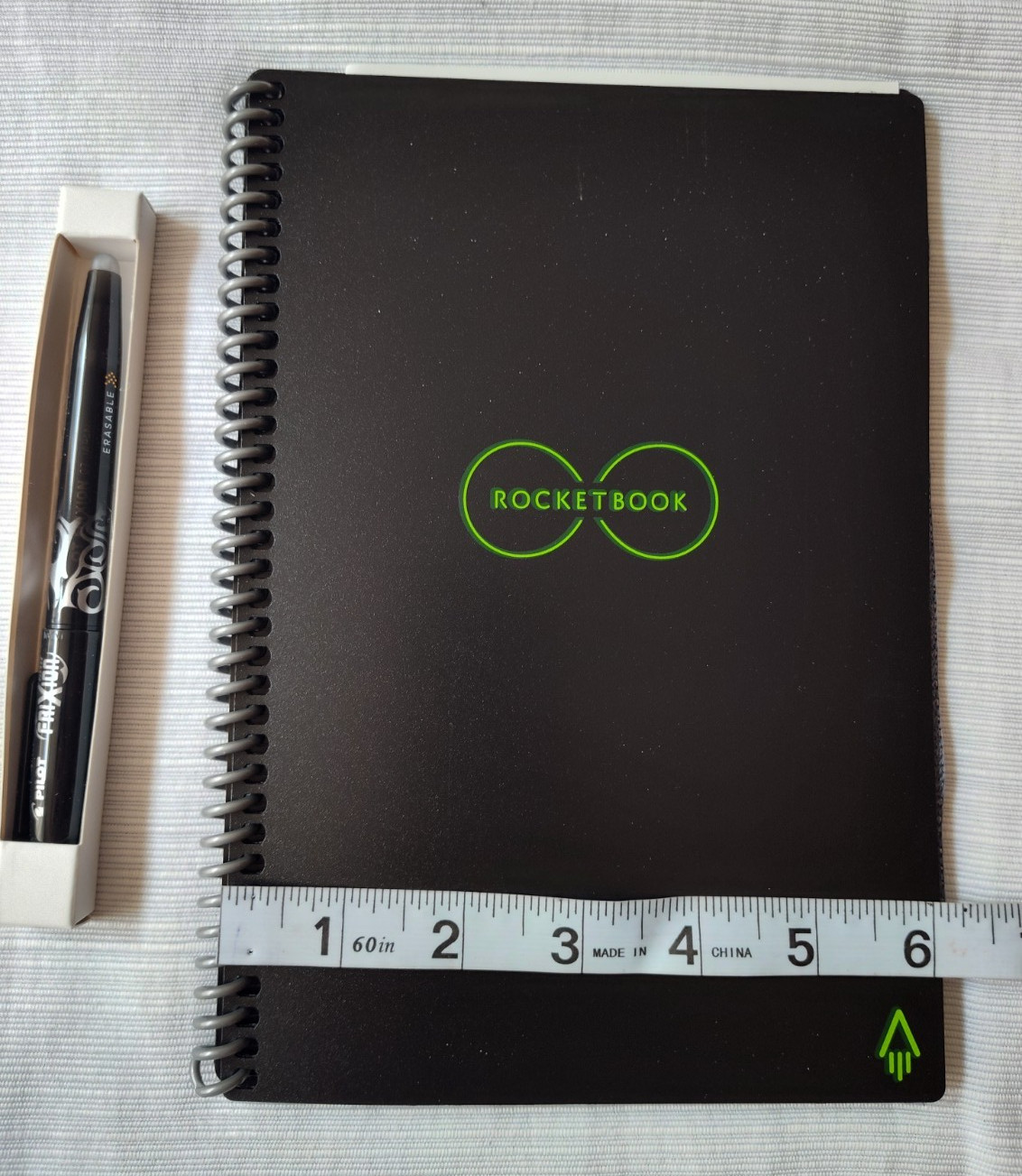 RocketBook Reusable Spiral Notebook Core Black Open Box 6″x9″