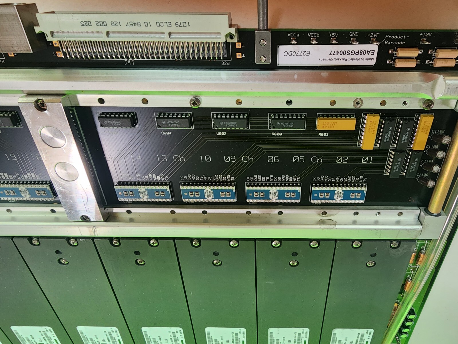 HP/ Agilent 83000 E2770-66501P PCB Board- With 8each – 8mb Modules E2778- 86502