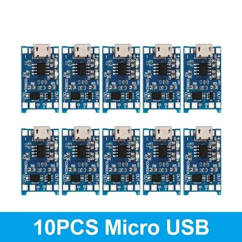 TP4056 18650 Lithium Battery Charger Module Type C Micro USB 5V 1A Board