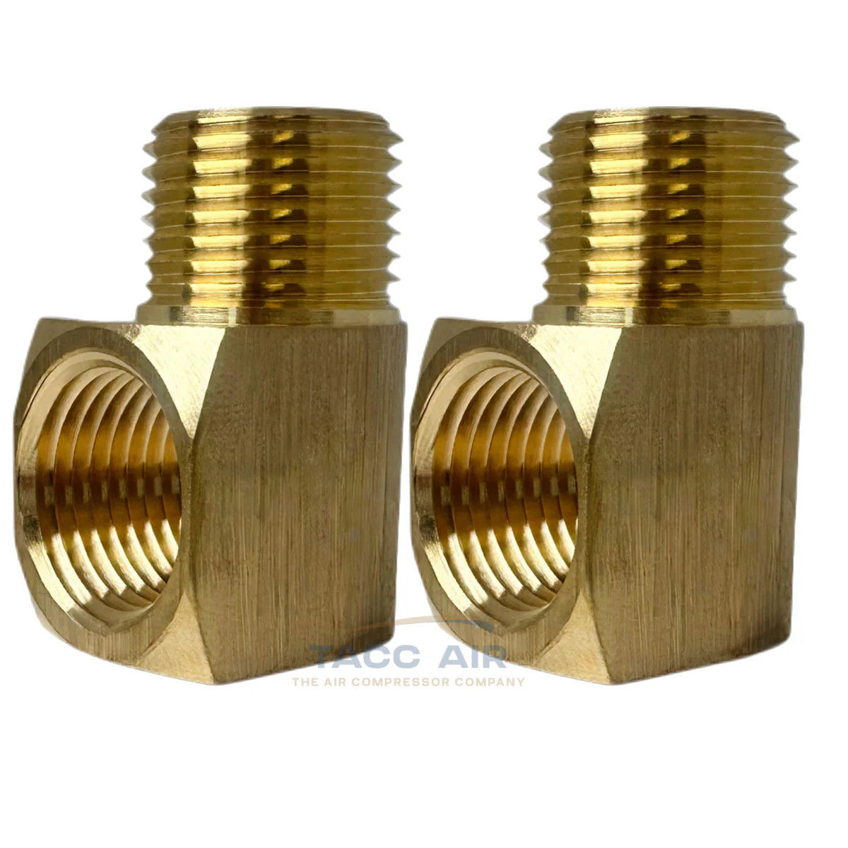2 Pack 1/2″ NPT Brass Street Elbow 90 Degree Pipe Thread Fitting Male Female