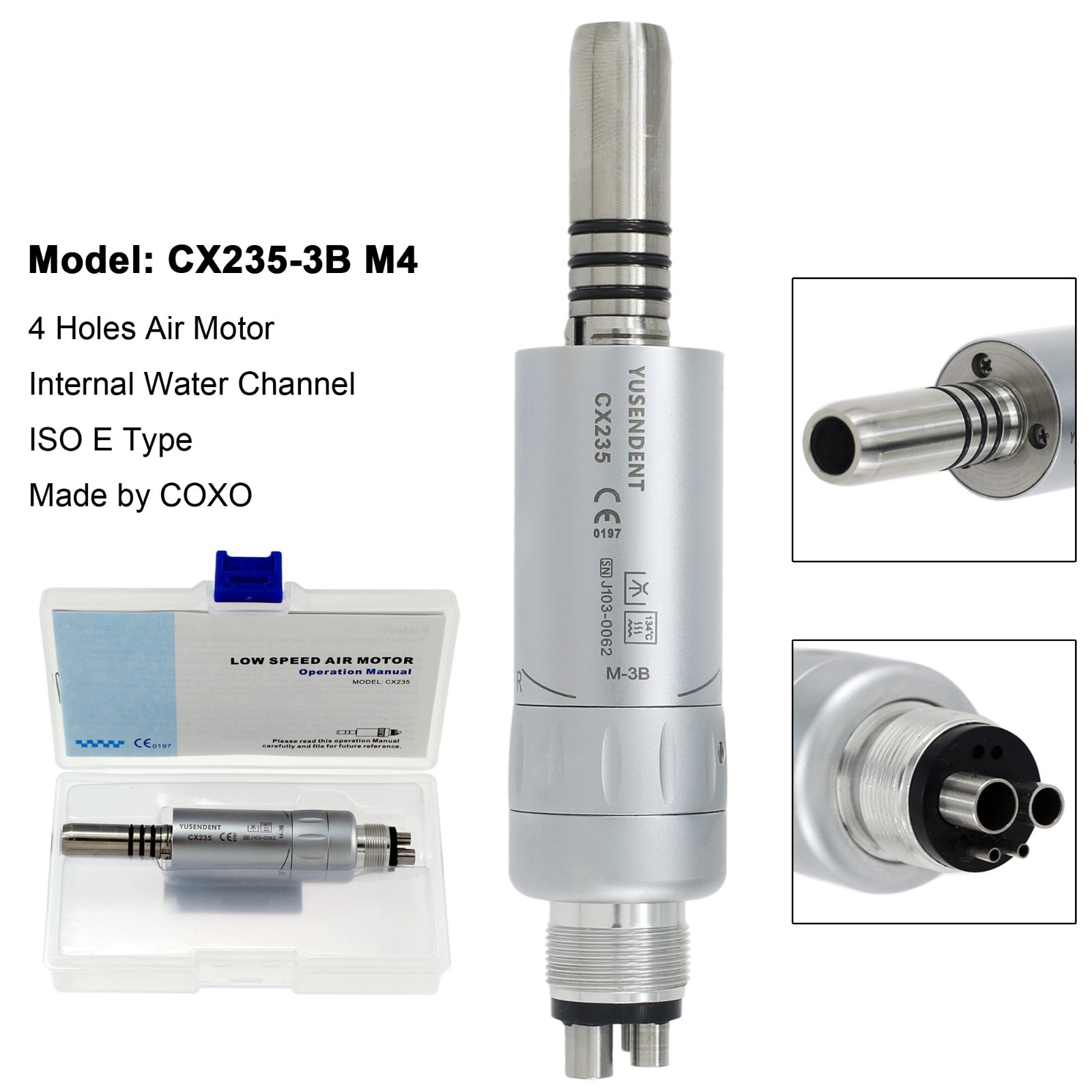 BEING COXO Dental Contra Angle Straight Handpiece Slow Speed Air Motor KAVO NSK
