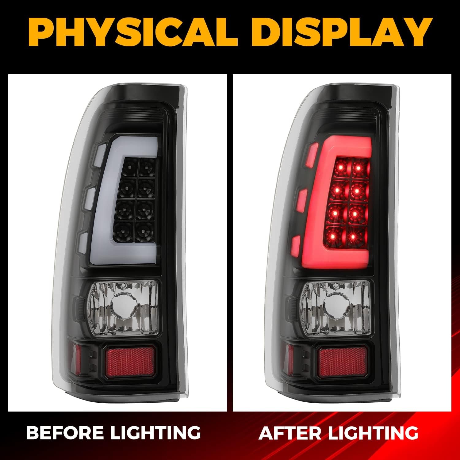 Kojem Taillight Compatible with 1999-2006 Chevy Silverado 1999-2002 GMC Sierra