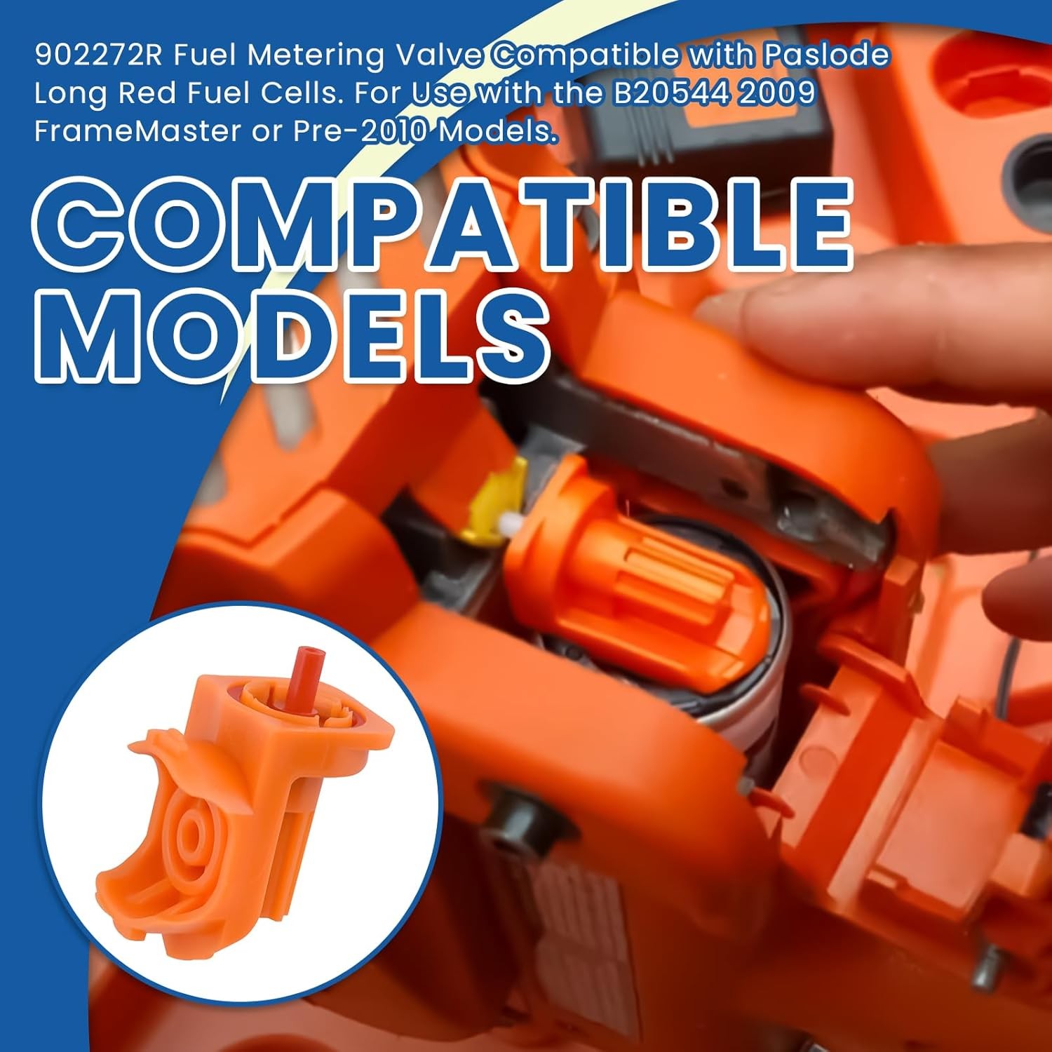 1Pcs 902272R Metering Valve For Paslode 900420 Nail Gun and Orange Fuel Cell