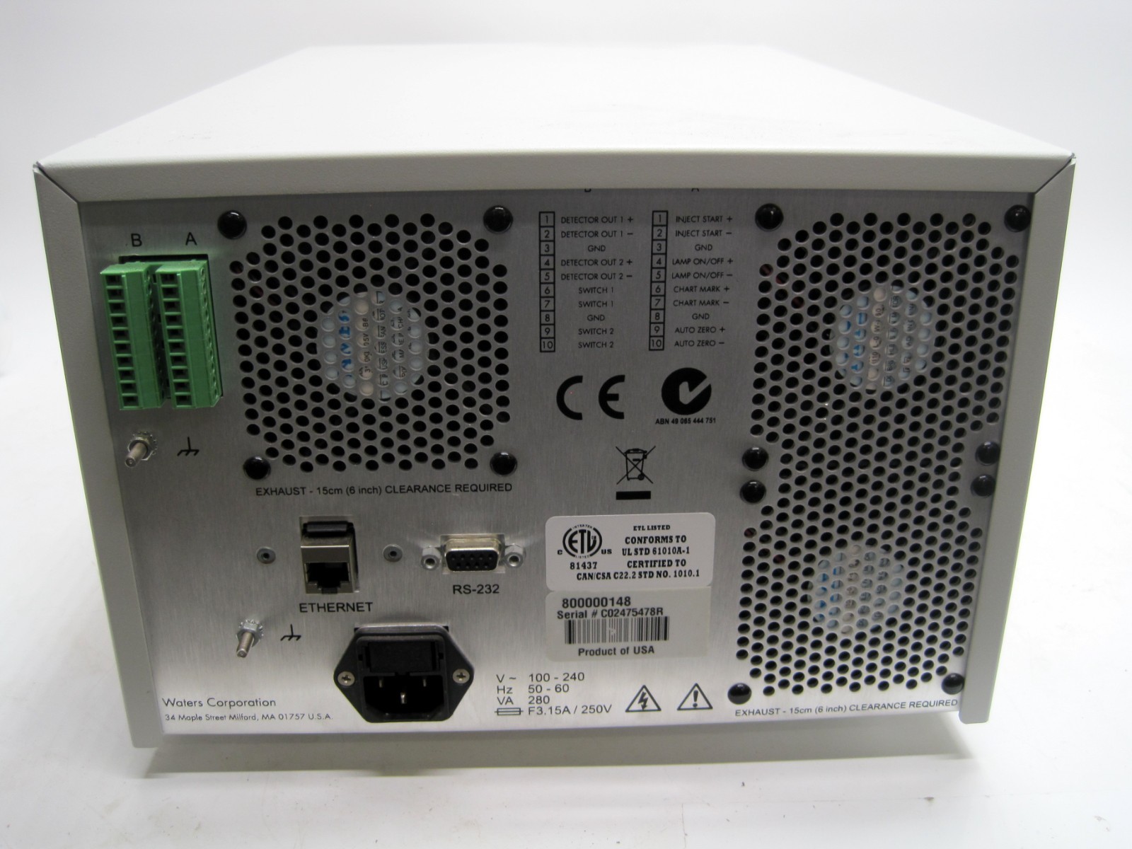 WATERS 2475 TUNABLE SINGLE OR MULTI-CHANNEL WAVELENGTH FLUORESCENCE DETECTOR