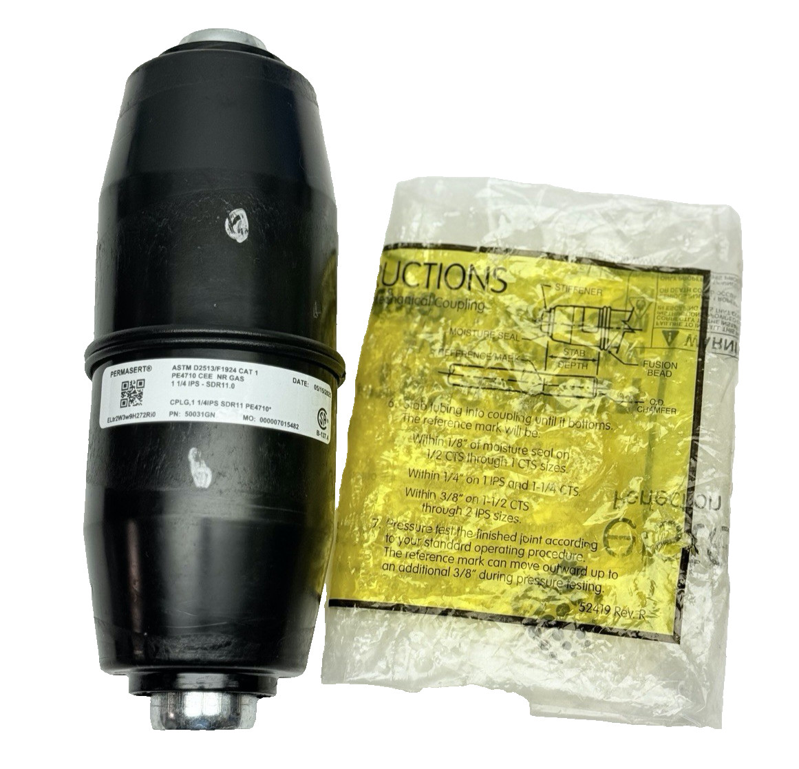 50031GN Permasert, 1-1/4″ IPS, NR Gas Coupling, SDR 11.0