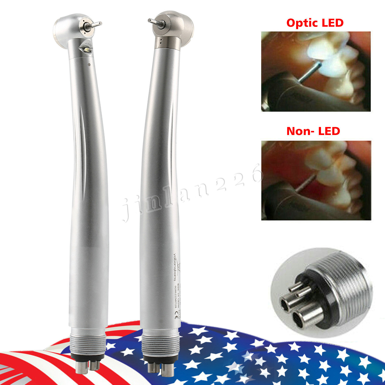 10* Yabangbang Dental (LED E-generator) High Speed Handpiece 2/4 holes For KaV