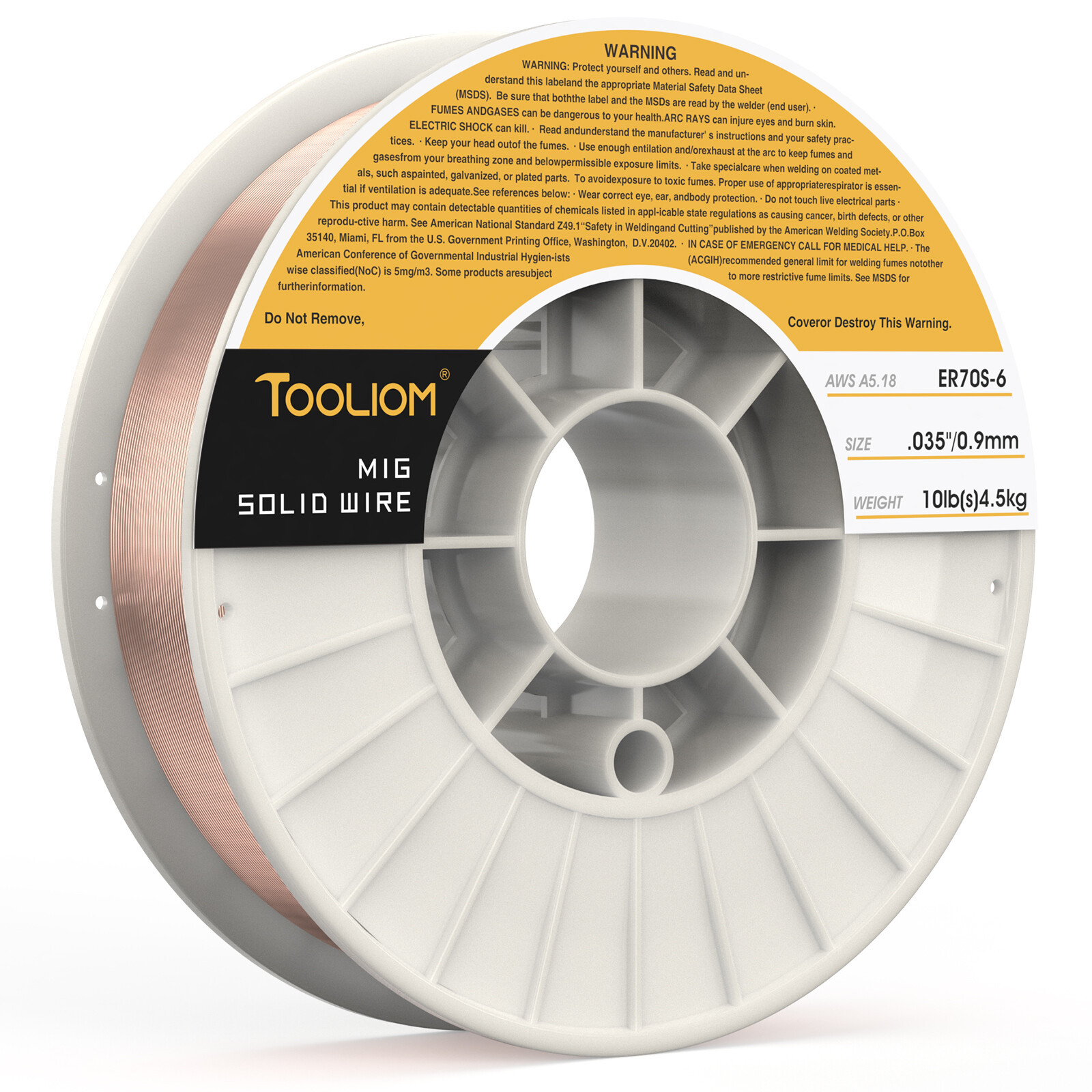 ER70S-6 .035″(0.9 mm) Mild Steel Mig Solid Welding Wire on 10-Pound Spool