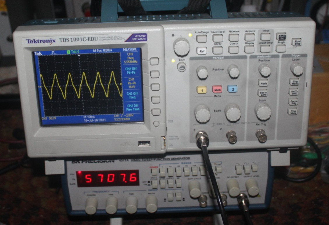 B&K Precision 4017A sweep function generator w/counter