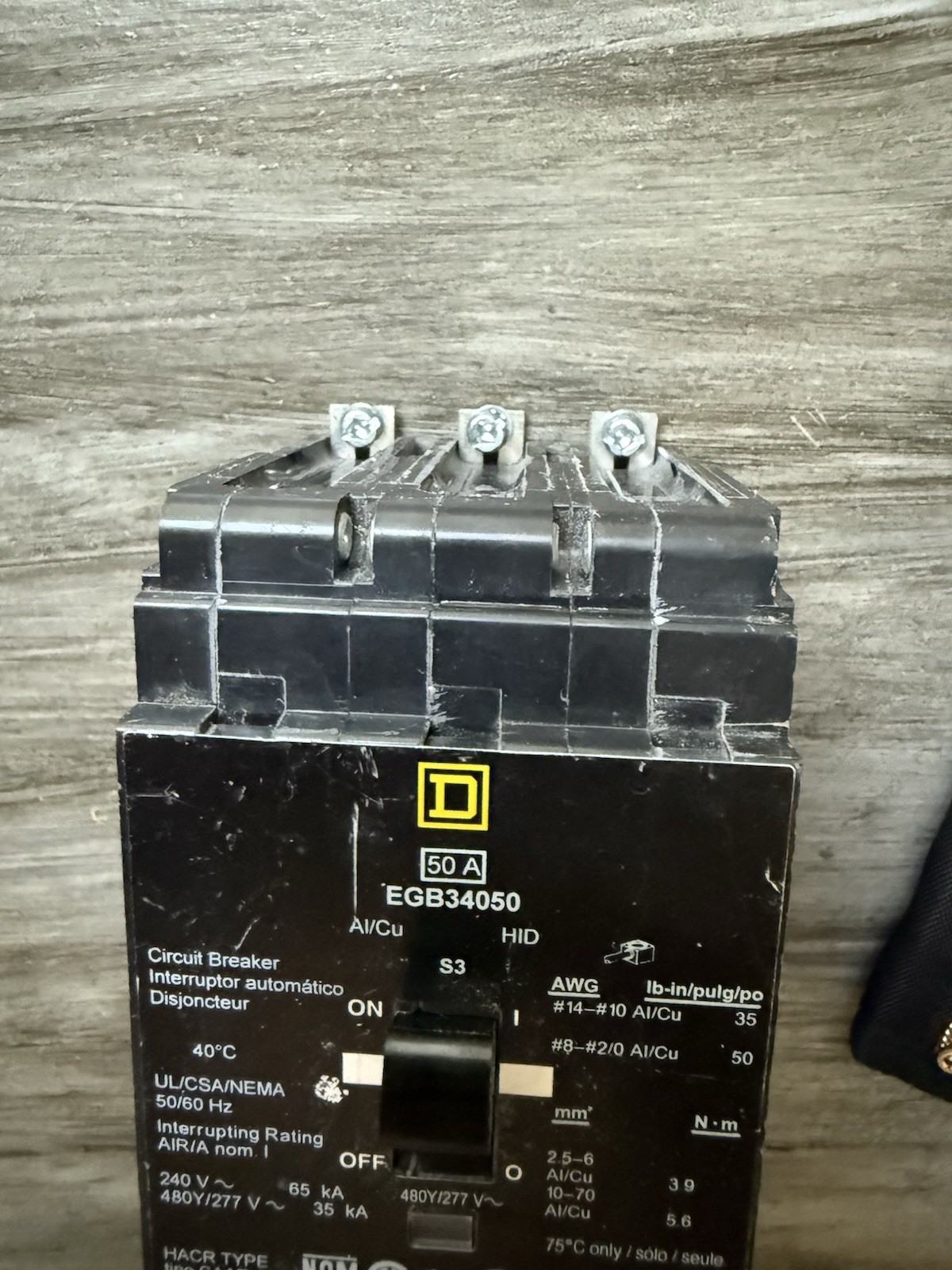 Square D EGB34050 50A 277/480V Circuit Breaker