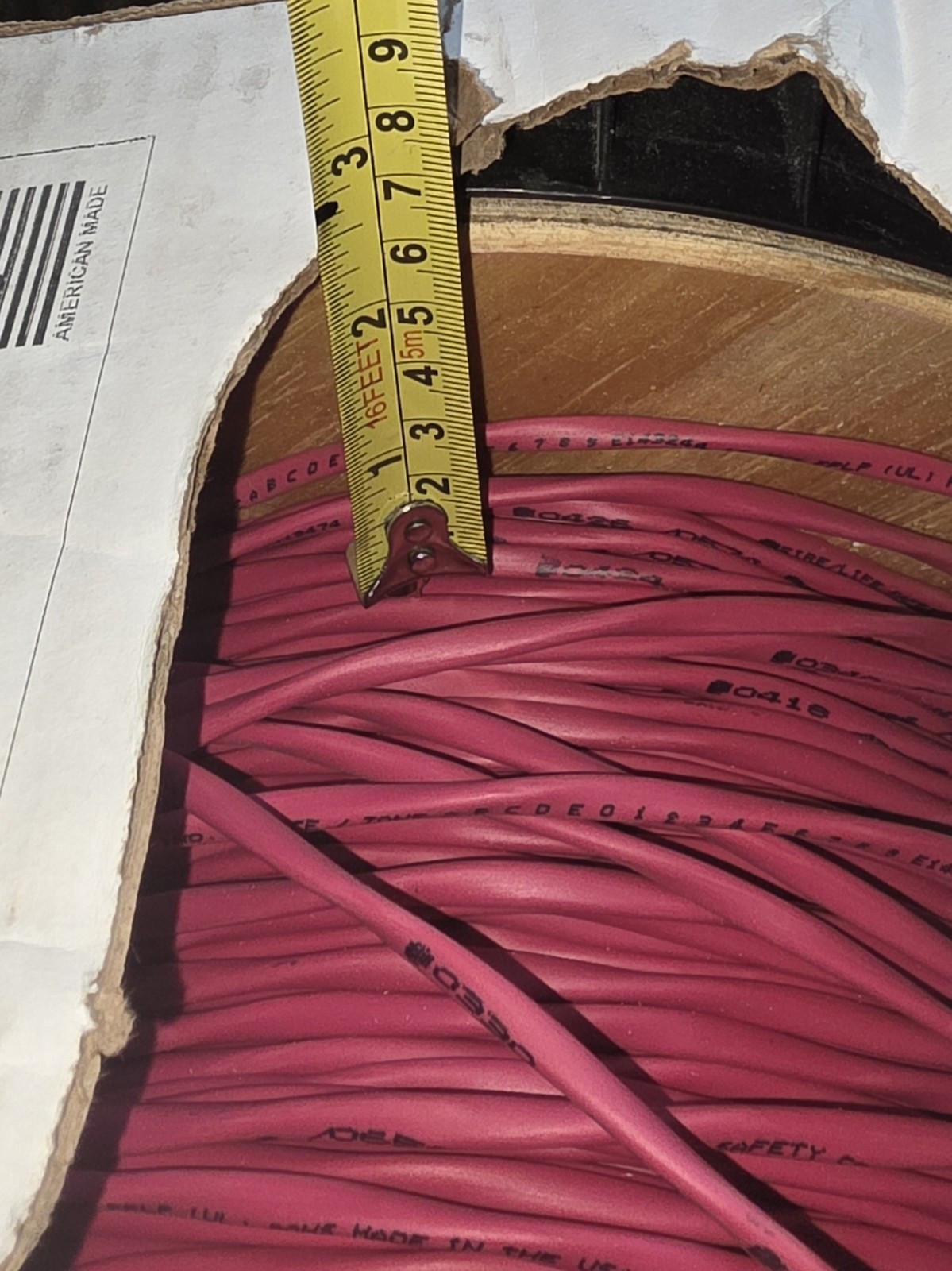 Fire Alarm Cable 14/2 FPLP Plenum Rated Solid Copper Red Approx 700 Ft Free Ship