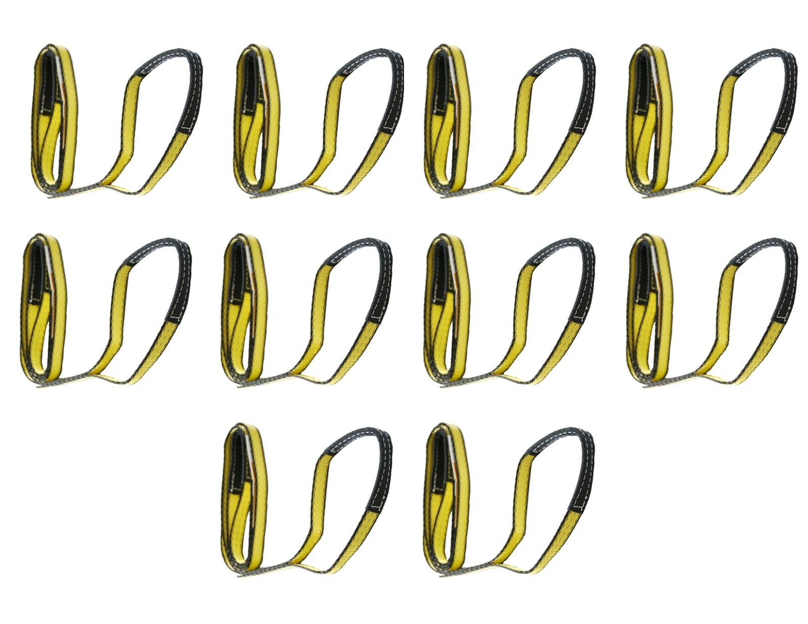 1″ x 3′ ft Web Lifting Sling Synthetic 2-ply Eye & Eye (Pack of 10) Bulk