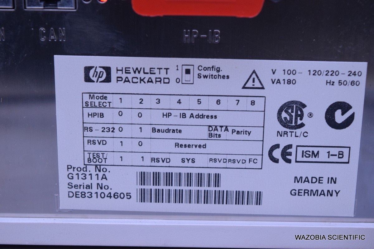 AGILENT 1100 SERIES G1311A QUAT QUATERNARY PUMP FOR HPLC