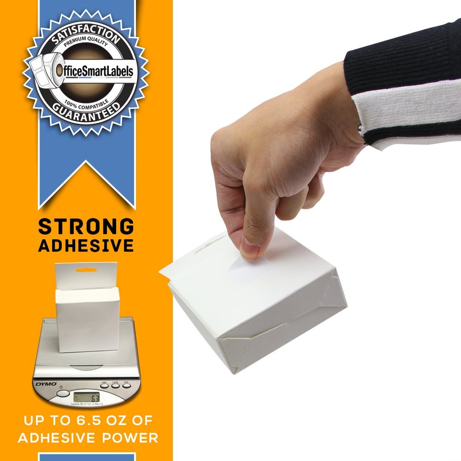 OfficeSmartLabels – 1″ x 1″ Multipurpose Labels, Compatible with 30332 (12 Ro…