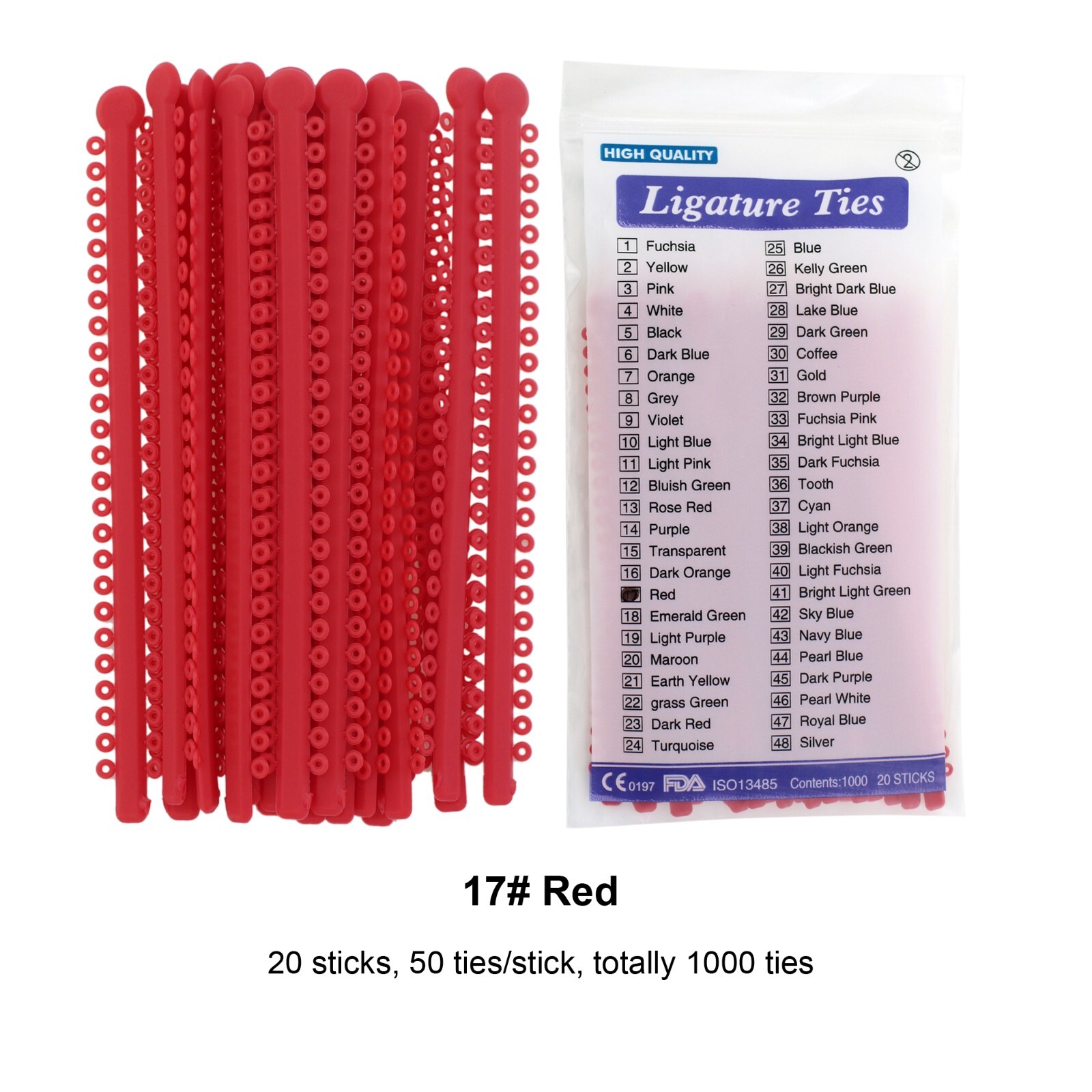 USA Orthodontic Elastics Ligature Ties Rubber Bands for Braces Color Black Grey
