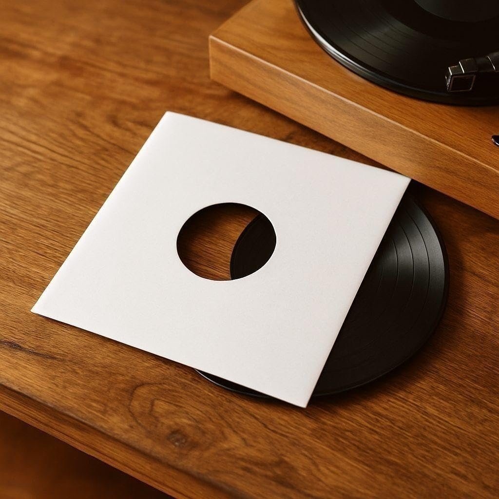 100 – Pack White Paper Vinyl 45 RPM Record Inner Sleeves 7-Inch LP Album