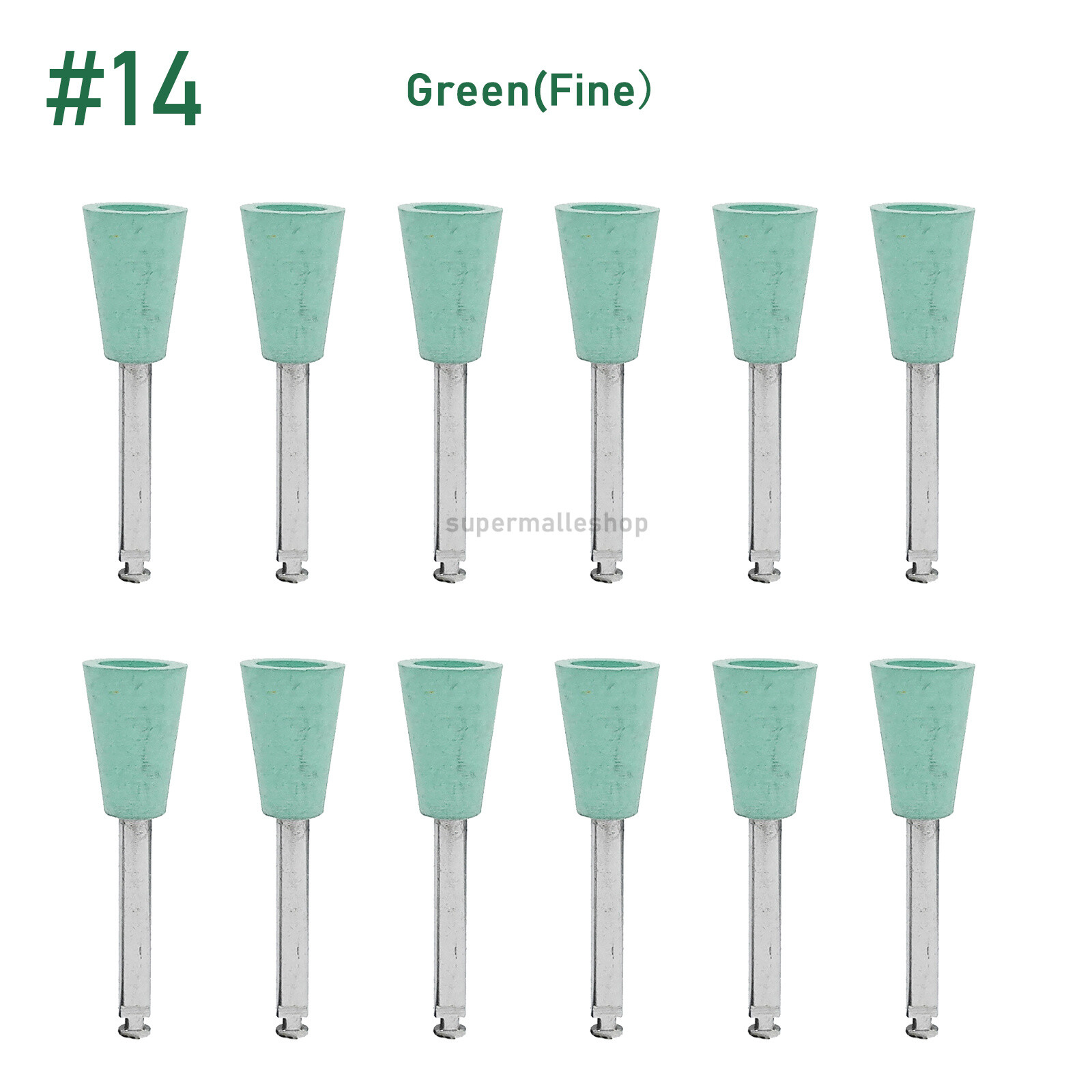12X Dental Composite Polishing Burs Kit RA Silicone Polisher 2.35mm Contra Angle