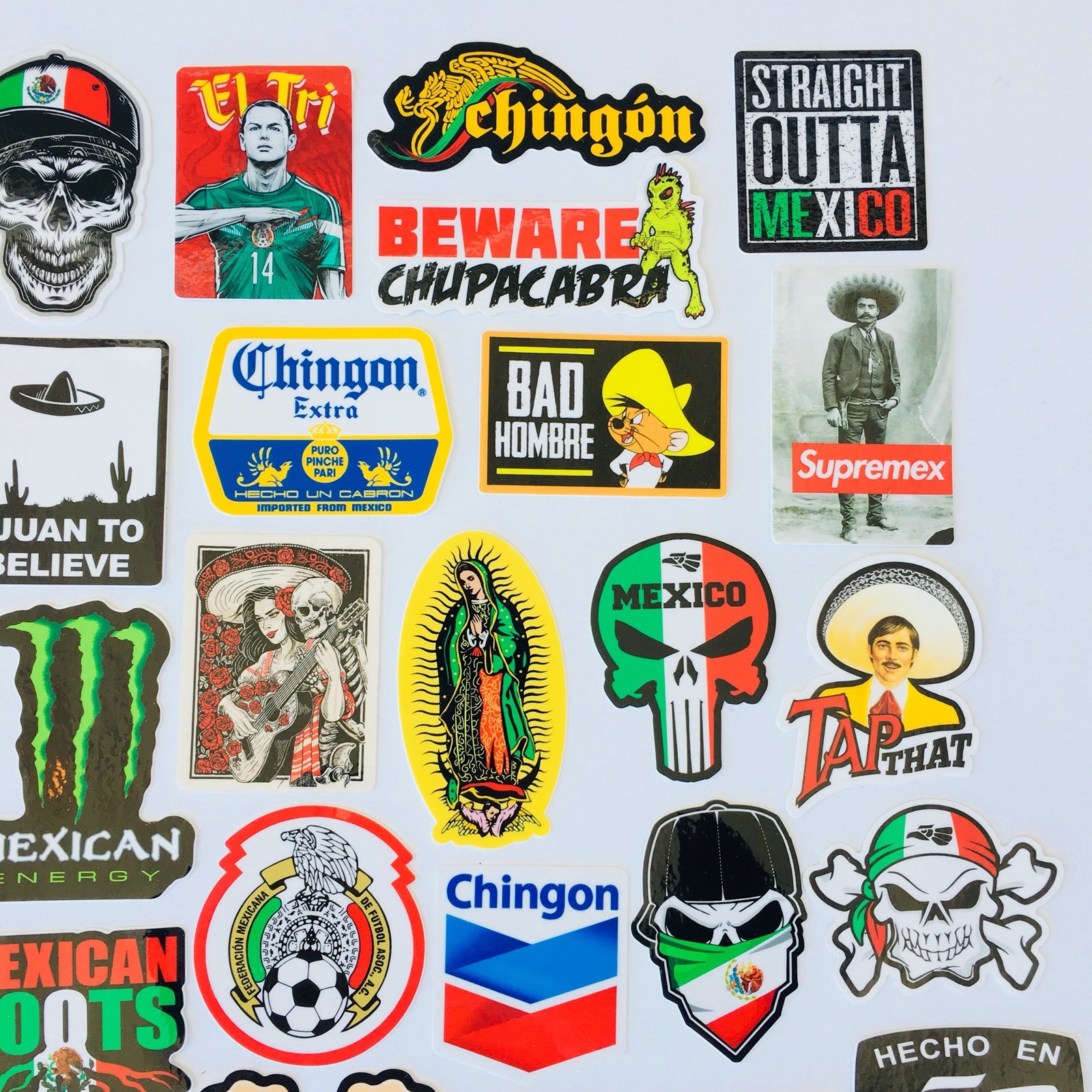 MEXICAN CHINGON Hard Hat Stickers 40 MEXICO HardHat Sticker Pegatinas cascos