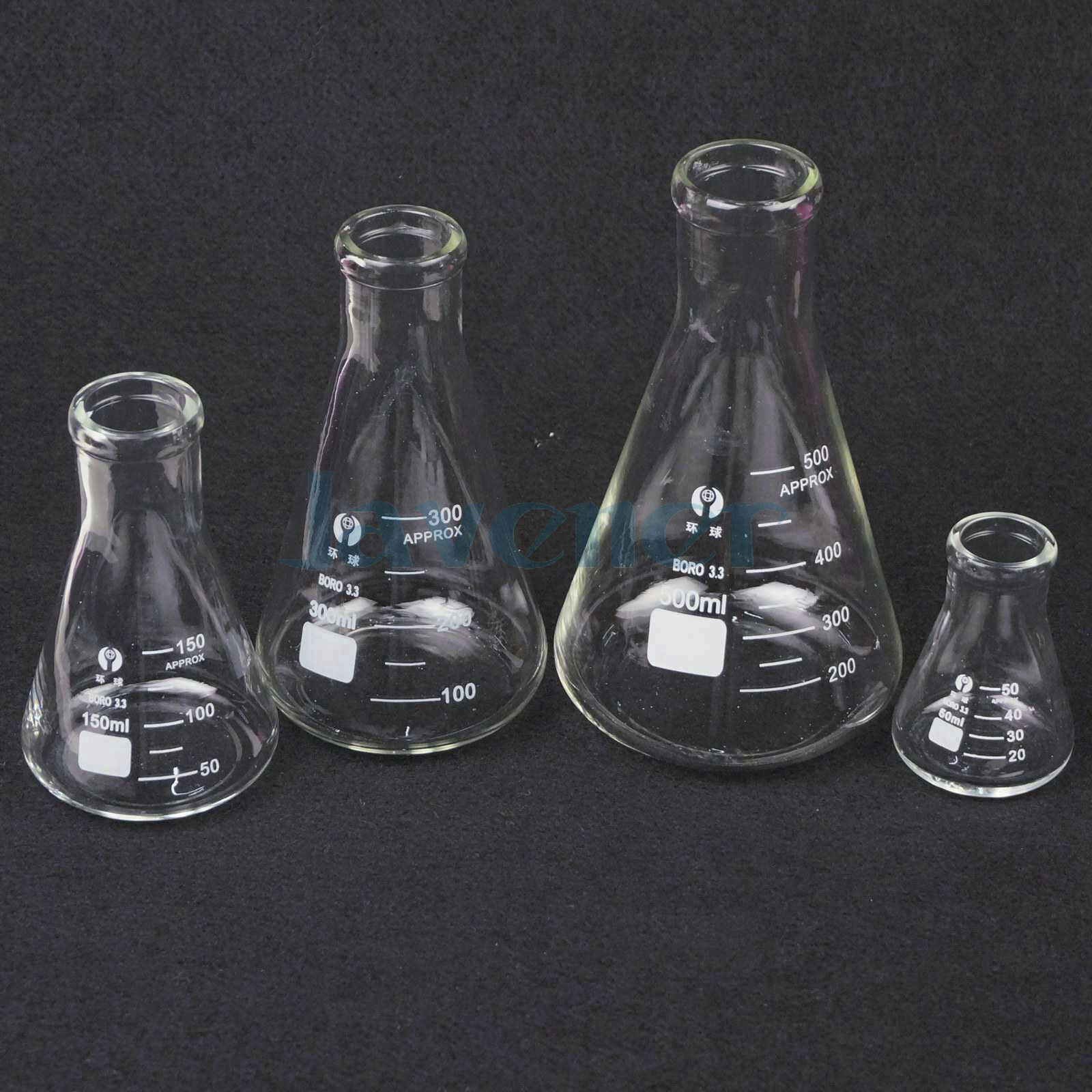 50/100/150/200/250/300/500/1000ml Borosilicate Glass Conical Erlenmeyer Flask
