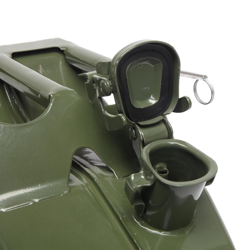 Practical Fuel Can 5 Gal 20 L Green Steel Gasoline Gas Fuel Tank Emergency