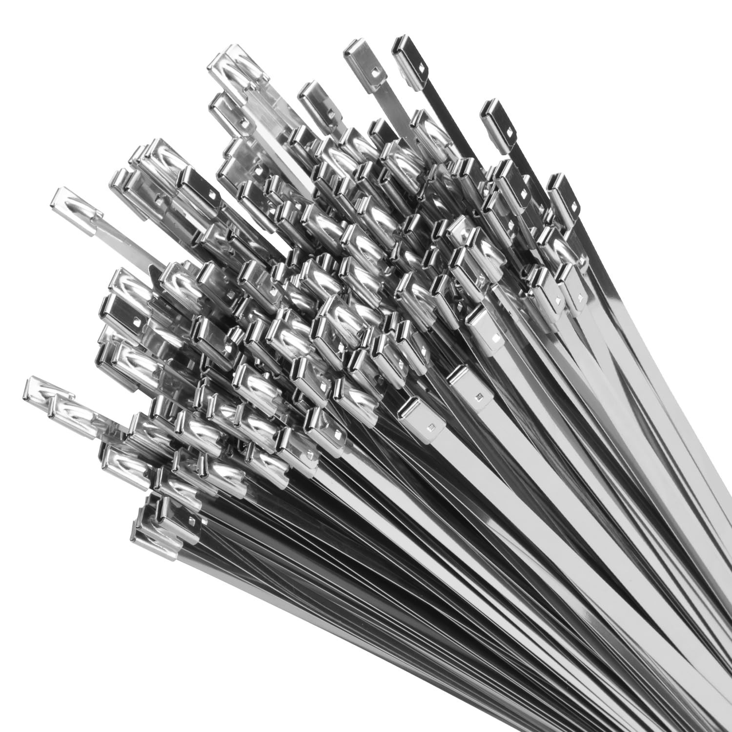 11.8″ Heavy Duty Metal Zip Ties – 600 Pack, 304 Stainless Steel, 300lbs Strength