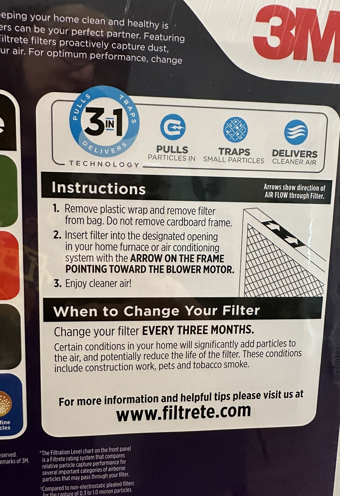 Filtrete 16x30x1 AC Furnace Air Filter MPR 1500 Healthy Living, Sealed Package
