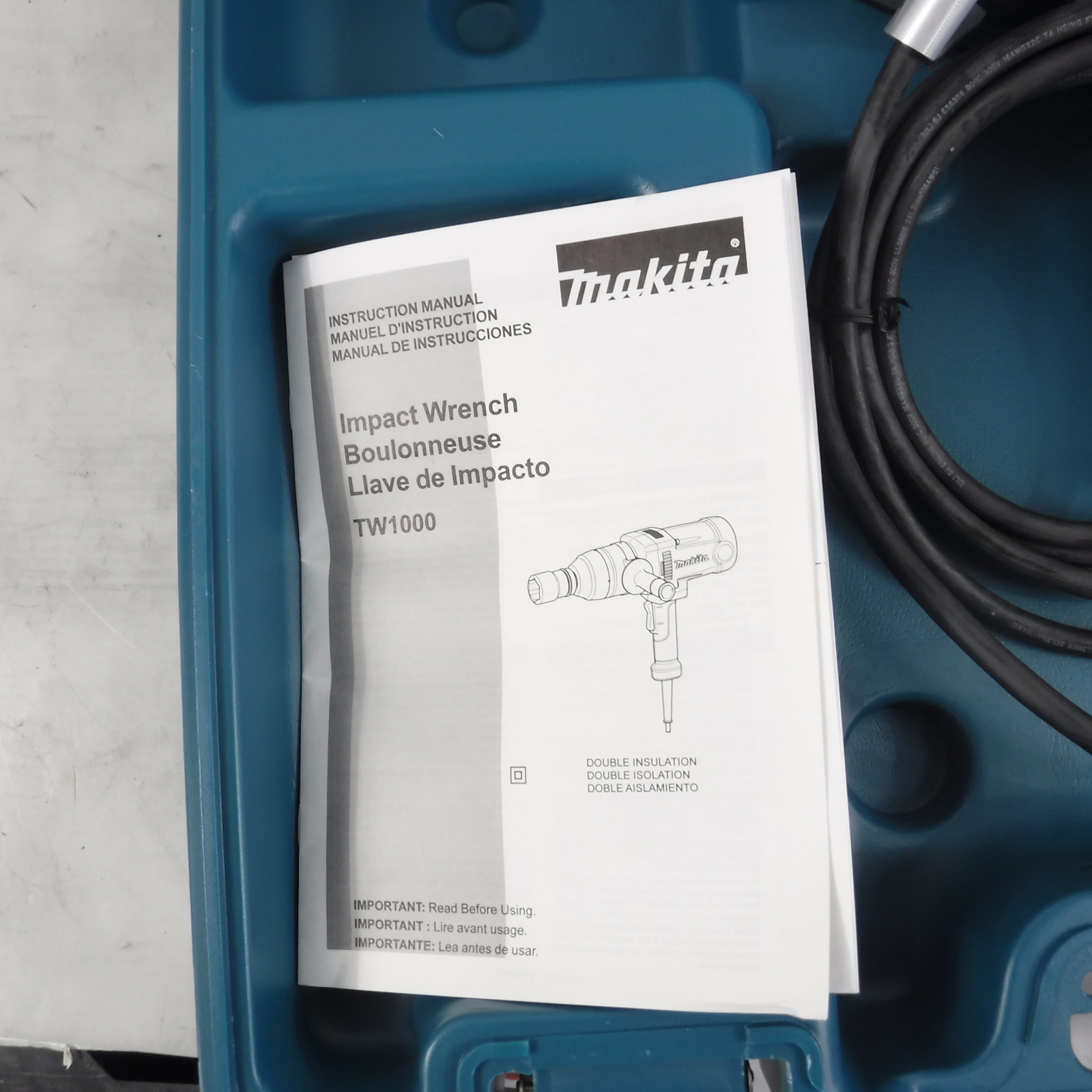 Makita TW1000 1″ 2.54mm Impact Wrench Gun With Case