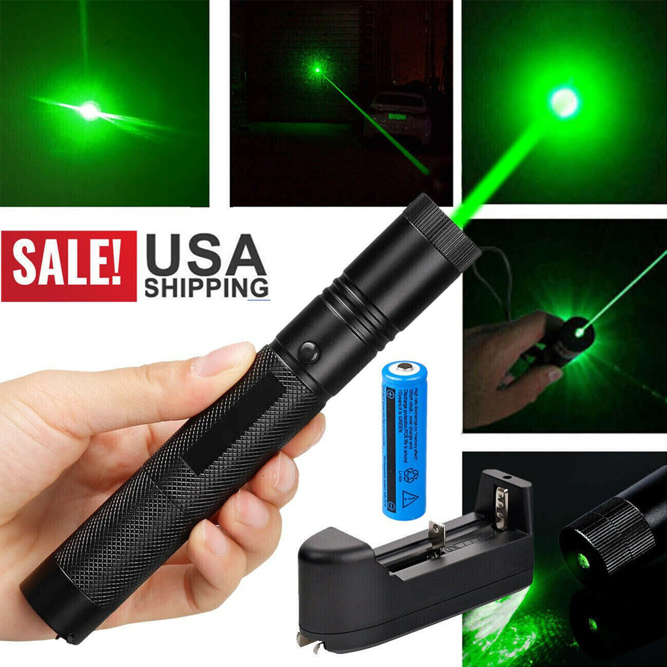 9900Miles 532nm Green Laser Pointer Pen Light Astronomy Beam Rechargeable Lazer