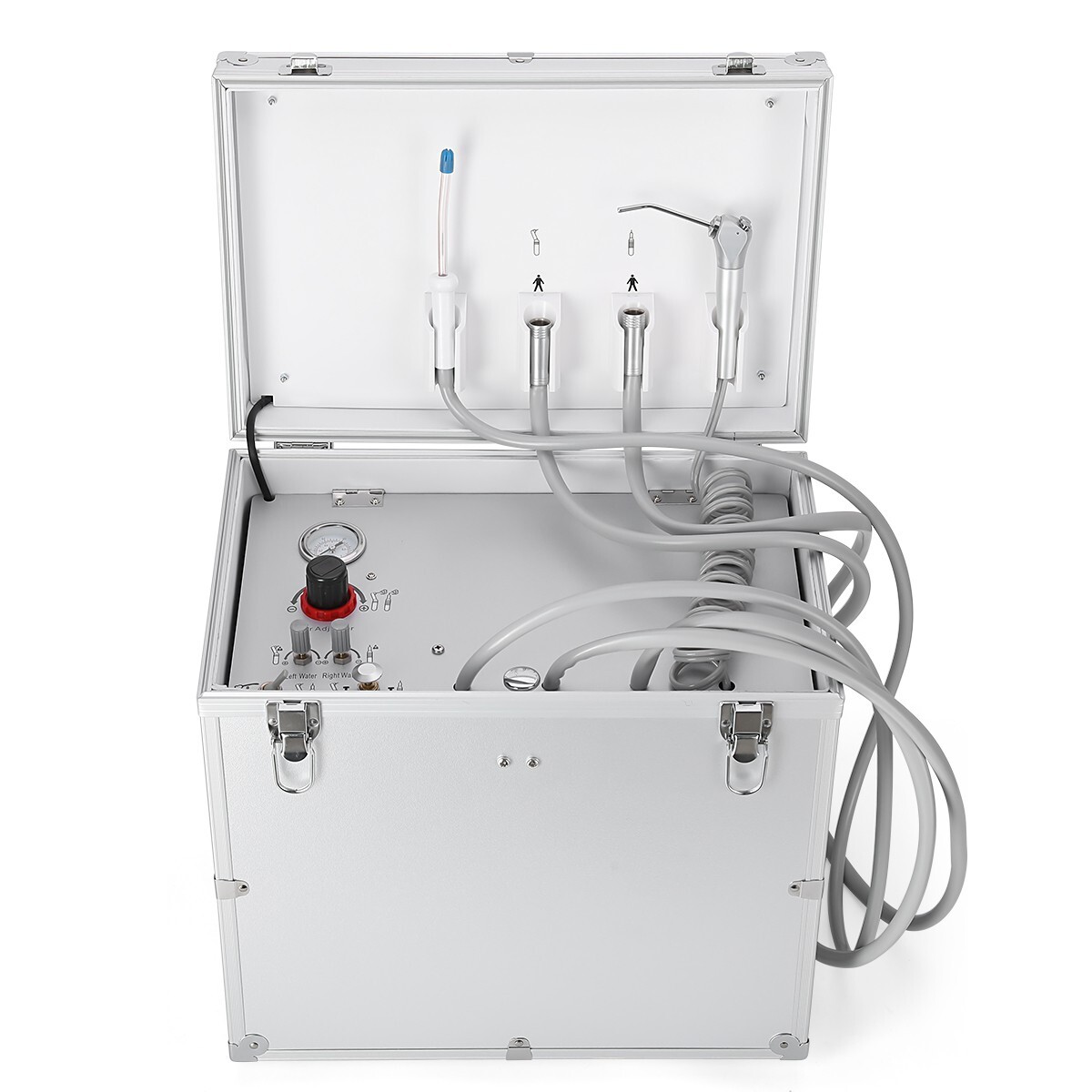 Dental Portable Mobile Delivery Unit System With Air Compressor 4Hole Suction