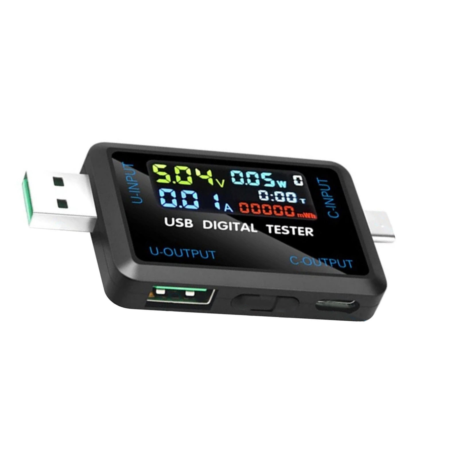 Portable USB C Voltmeter Current Meter Tester for Power Bank Charger Cable Test