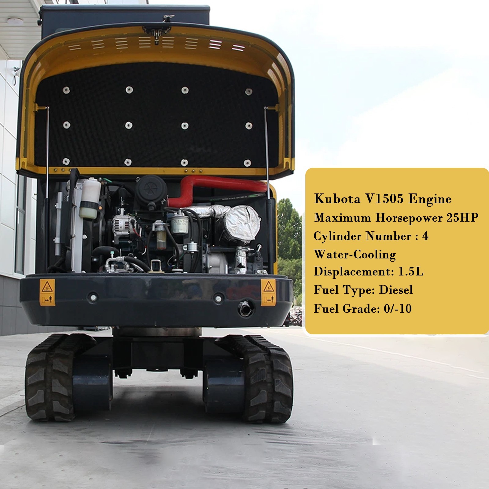 3.5 Ton Mini Excavator Kubota V1505 Cab AC Boom Swing Hydraulic Pilot EPA 25HP