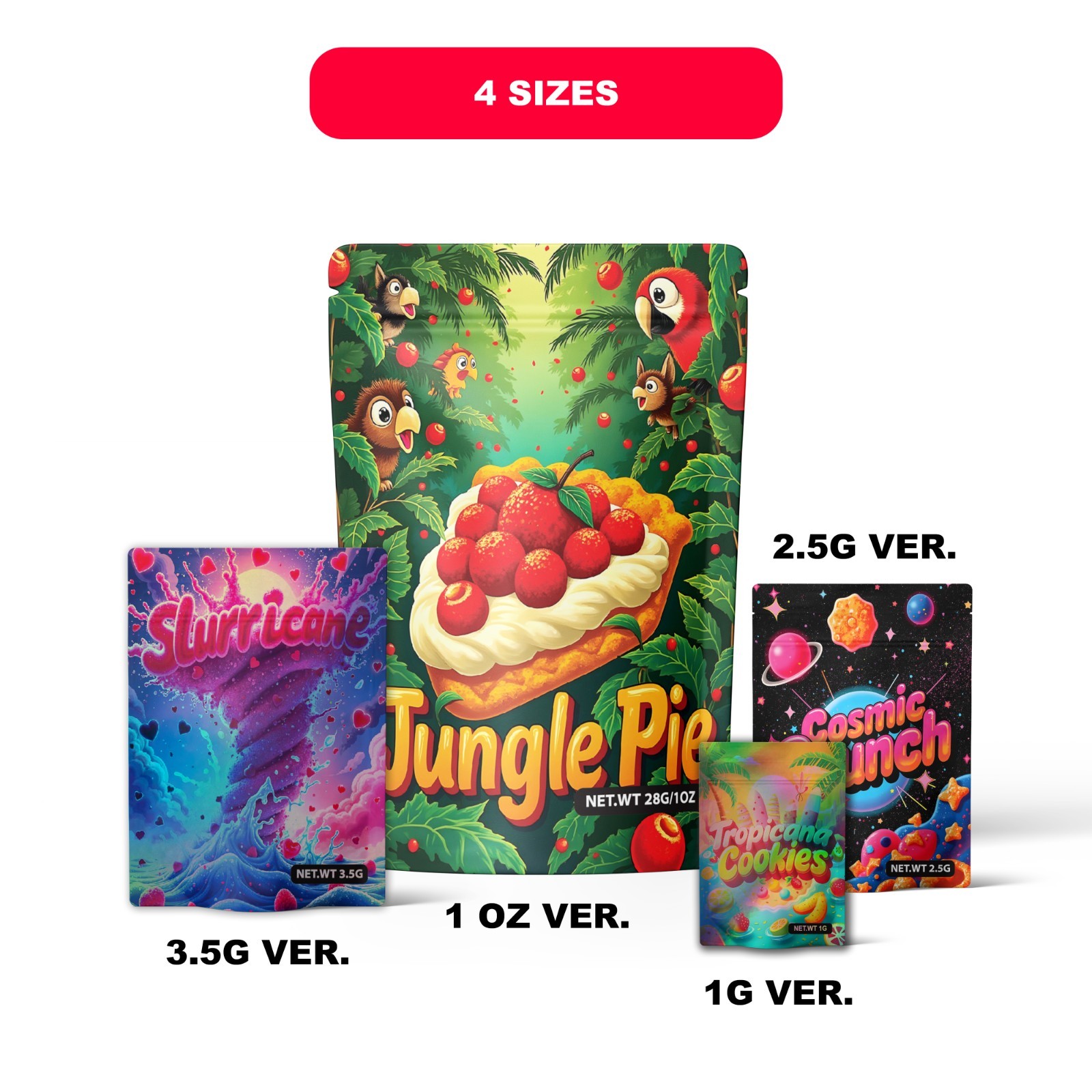 Mylar bags Design Set 3.5gram | 100pic FOR EACH package IN 1(ONE) RANDOM DESIGN