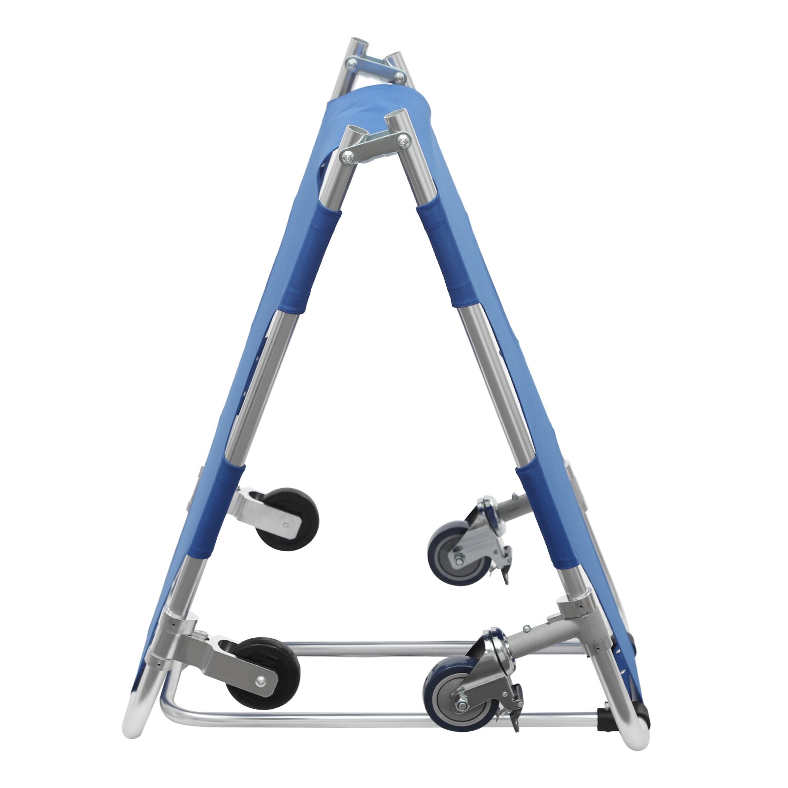 350lbs Folding Stretcher for Medical Emergency with Trolley 4 Wheels & Straps