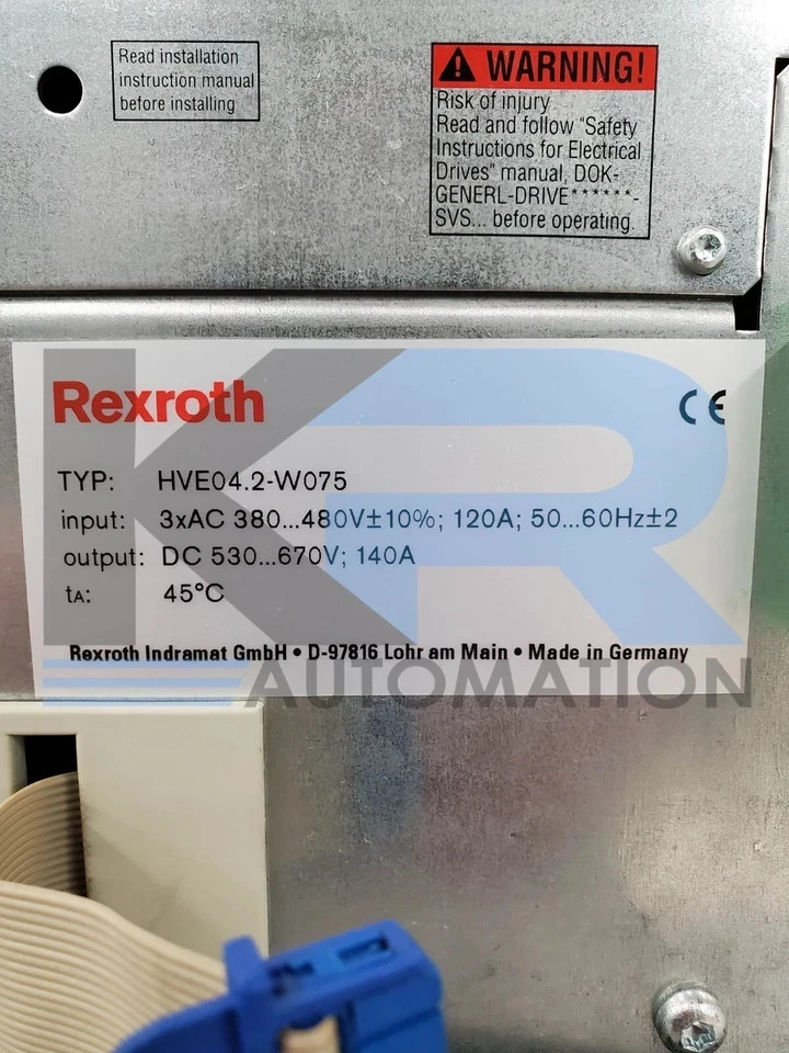 Rexroth HVE04.2-W075N Indramat HVE Power Supply Module 480V 140A 50/60Hz