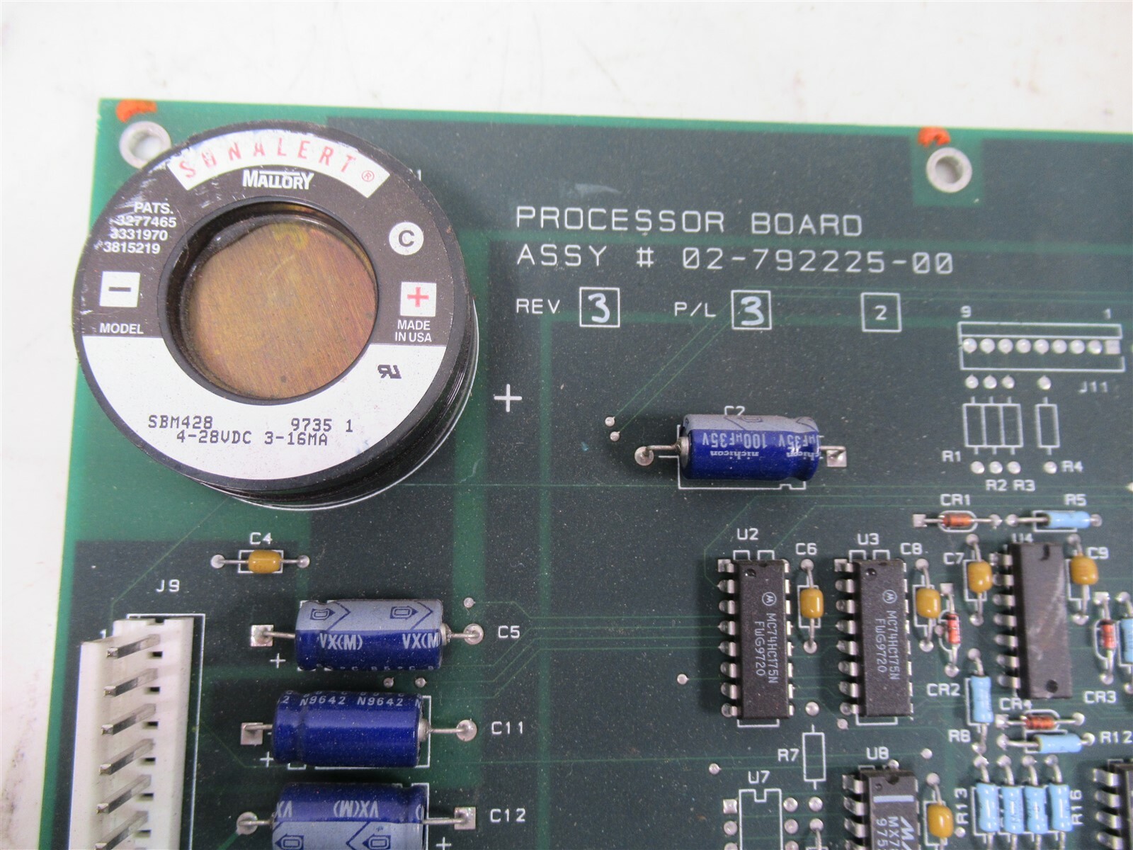 Liebert Processor Board 02-792225-00 Rev 3 Circuit Board Emerson PCB