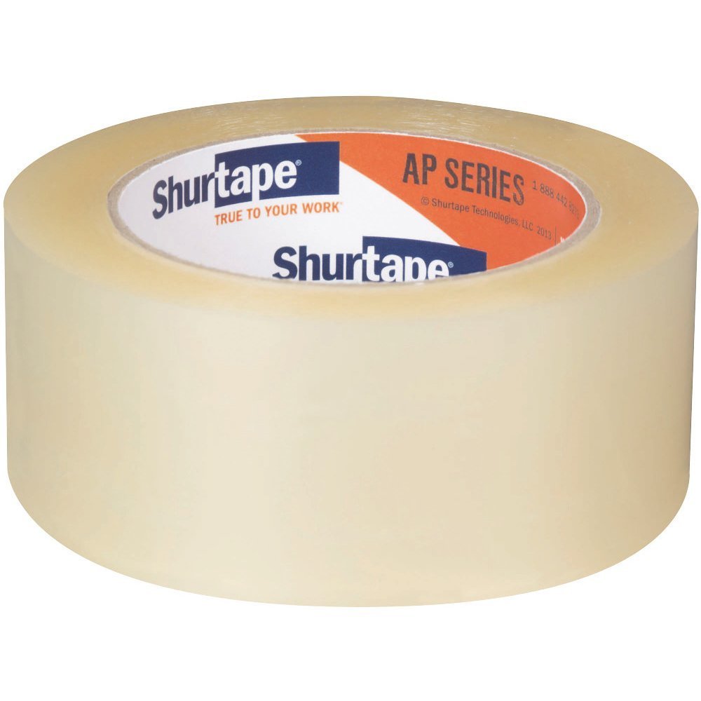 Shurtape AP 101 Clear Carton Sealing Tape, 2″ x 110 Yds Per Roll, 72 Rls