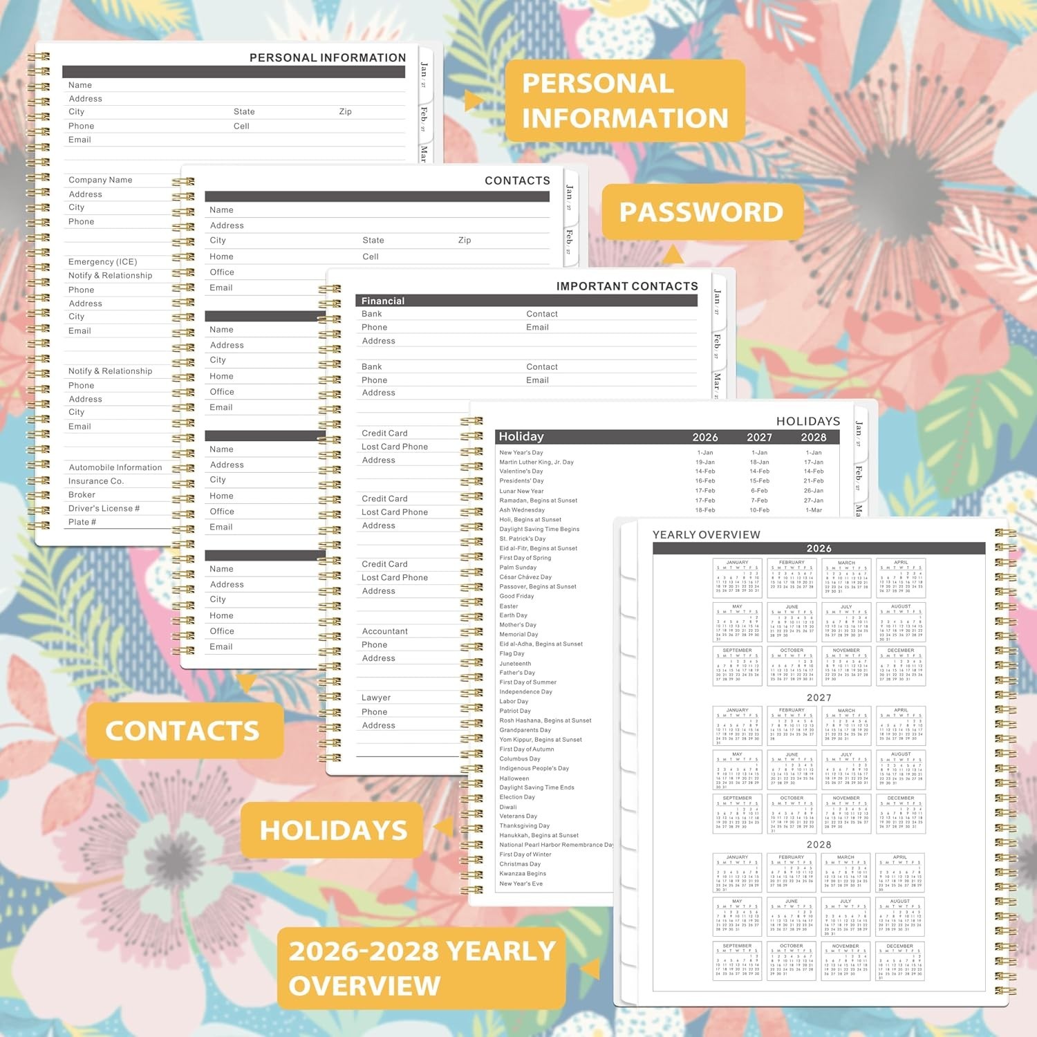 Monthly Planner 2026-2028 – 2 Year Planner 2026-2028, July 2026 – June 2028, 2 Y