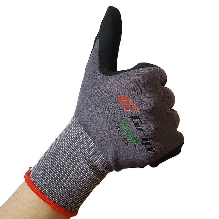 12- Lightweight Nitrile Grip Micro Foam Palm Coated Protective Work Gloves SMALL
