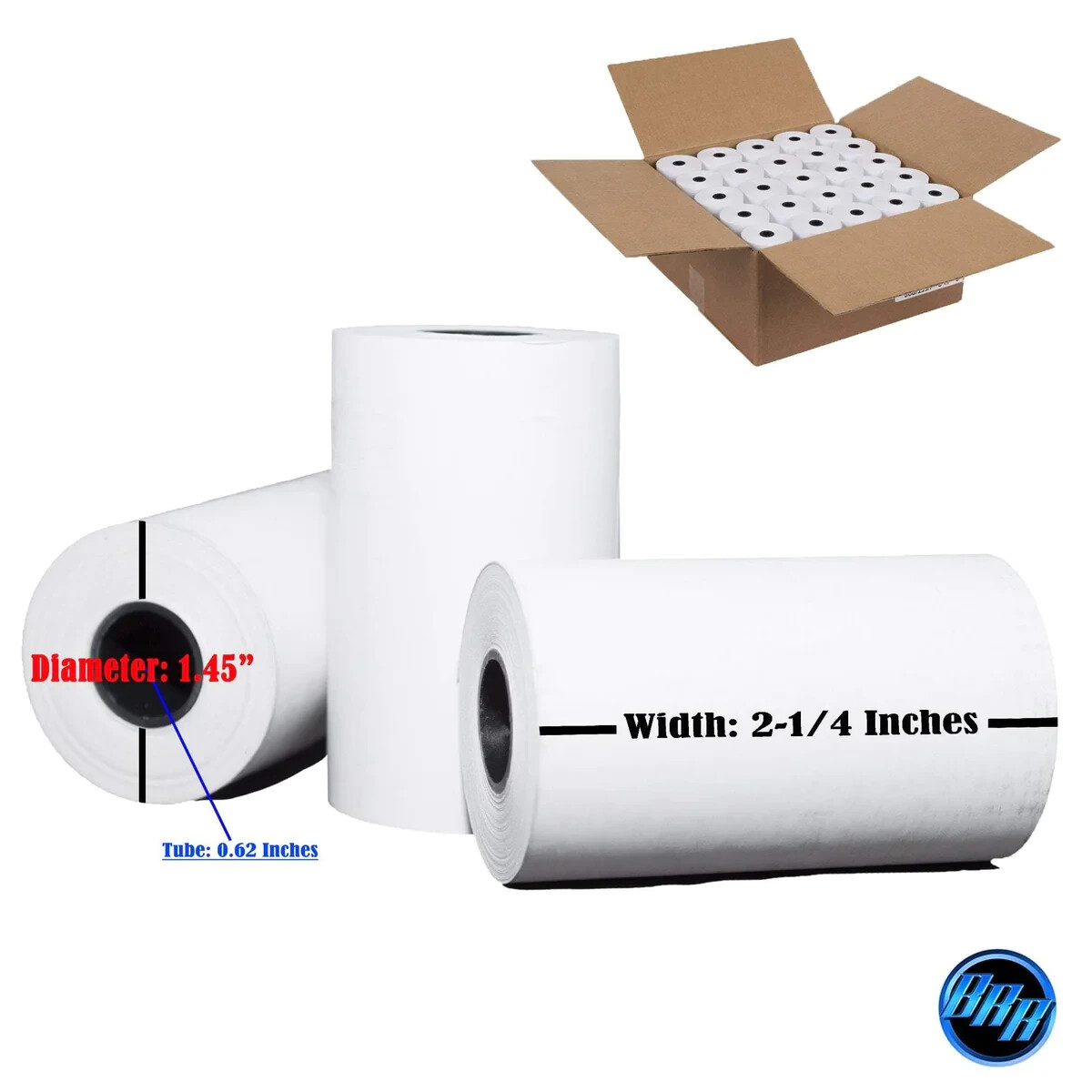2 1/4 x 70 Thermal Paper Large 48 GSM, 200 Rolls Verifone VX520 Ingenico ICT220