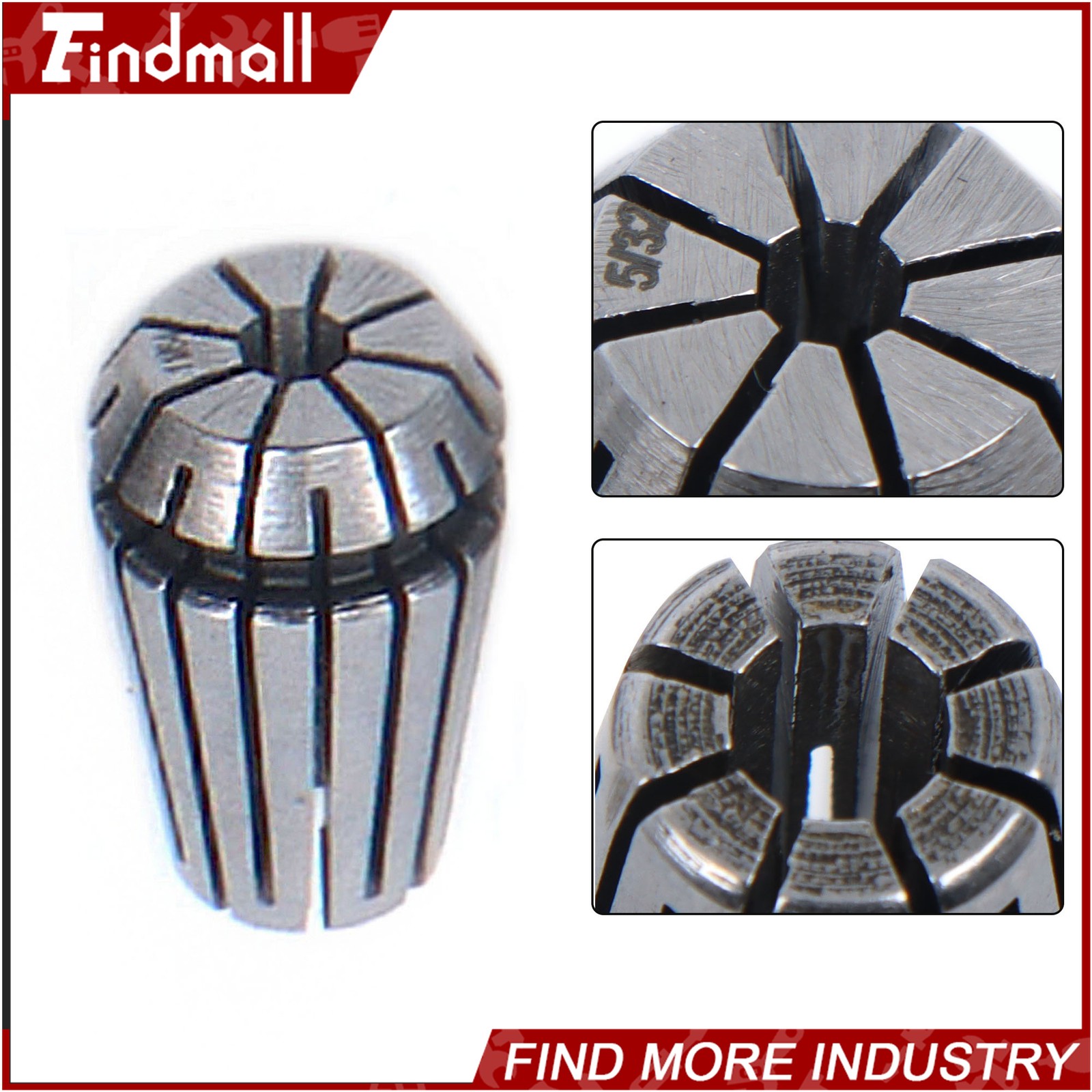 Findmall 19pcs ER16 Collet Set Complete Sizes including all 16th 32nds & 64th